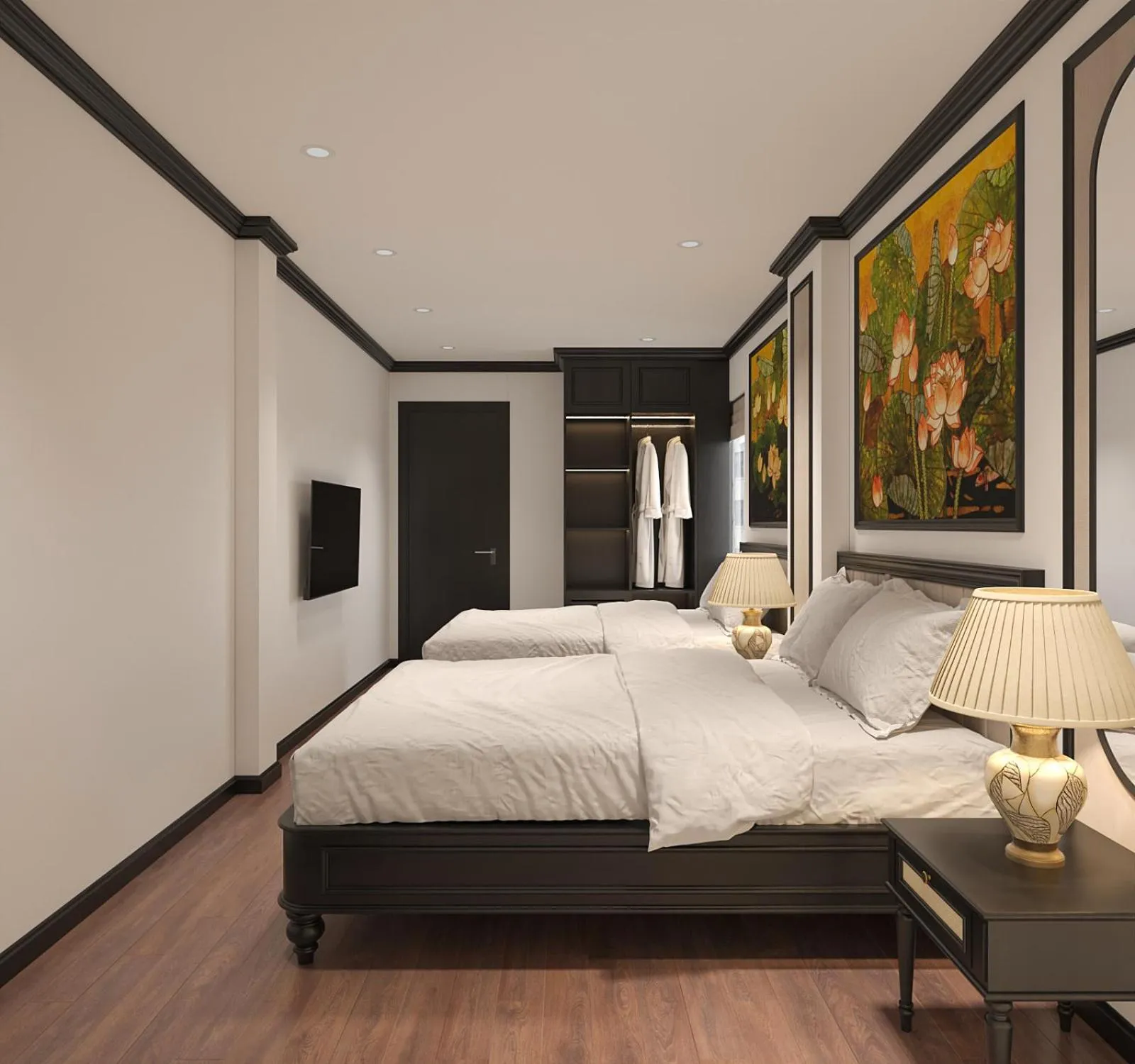 Property building, Bed in Charming Moon Hotel