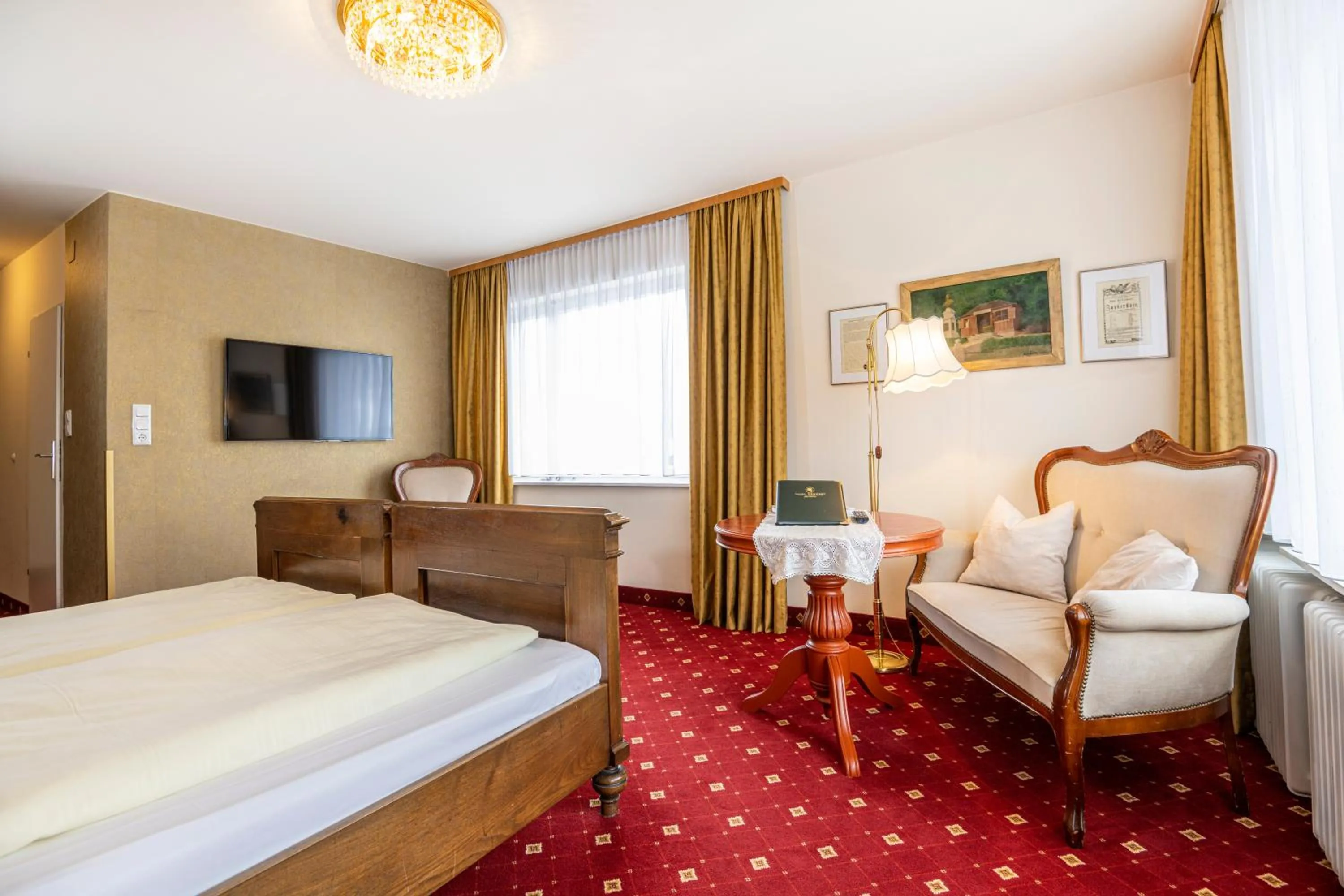 Bed in Kurhotel & Hotel Mozart