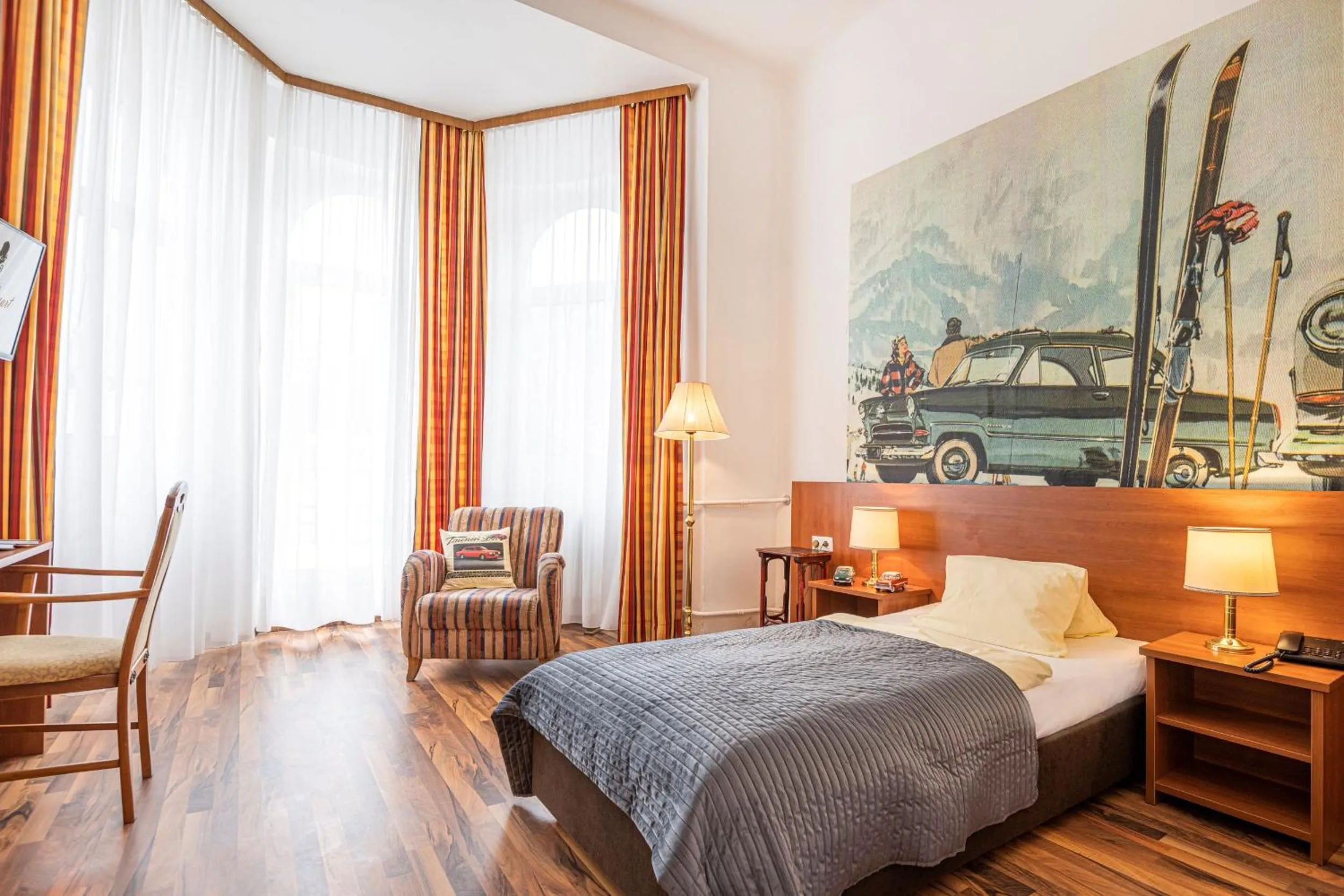 Bed in Kurhotel & Hotel Mozart