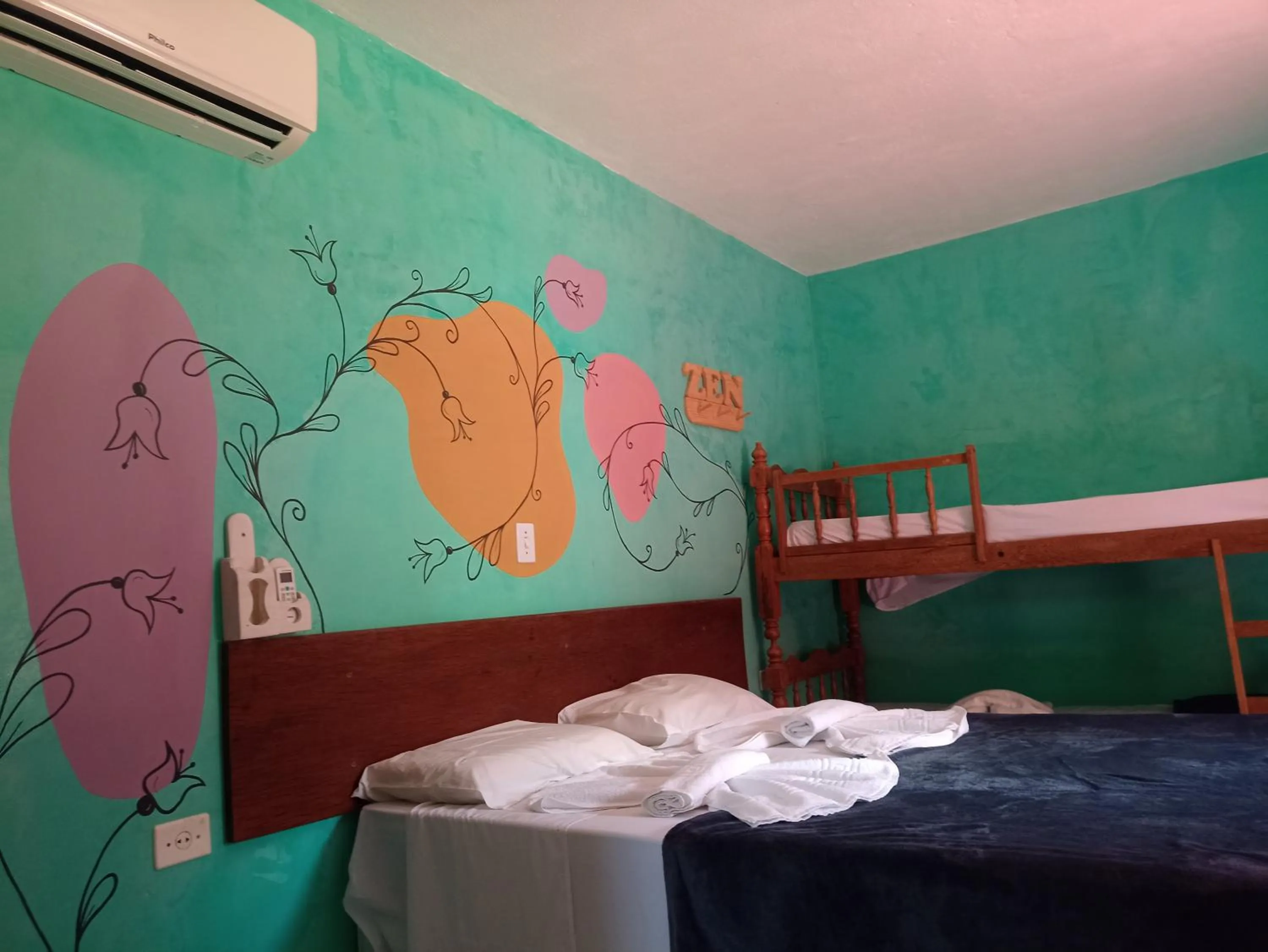 Bed in Pousada ZEN Cumuruxatiba