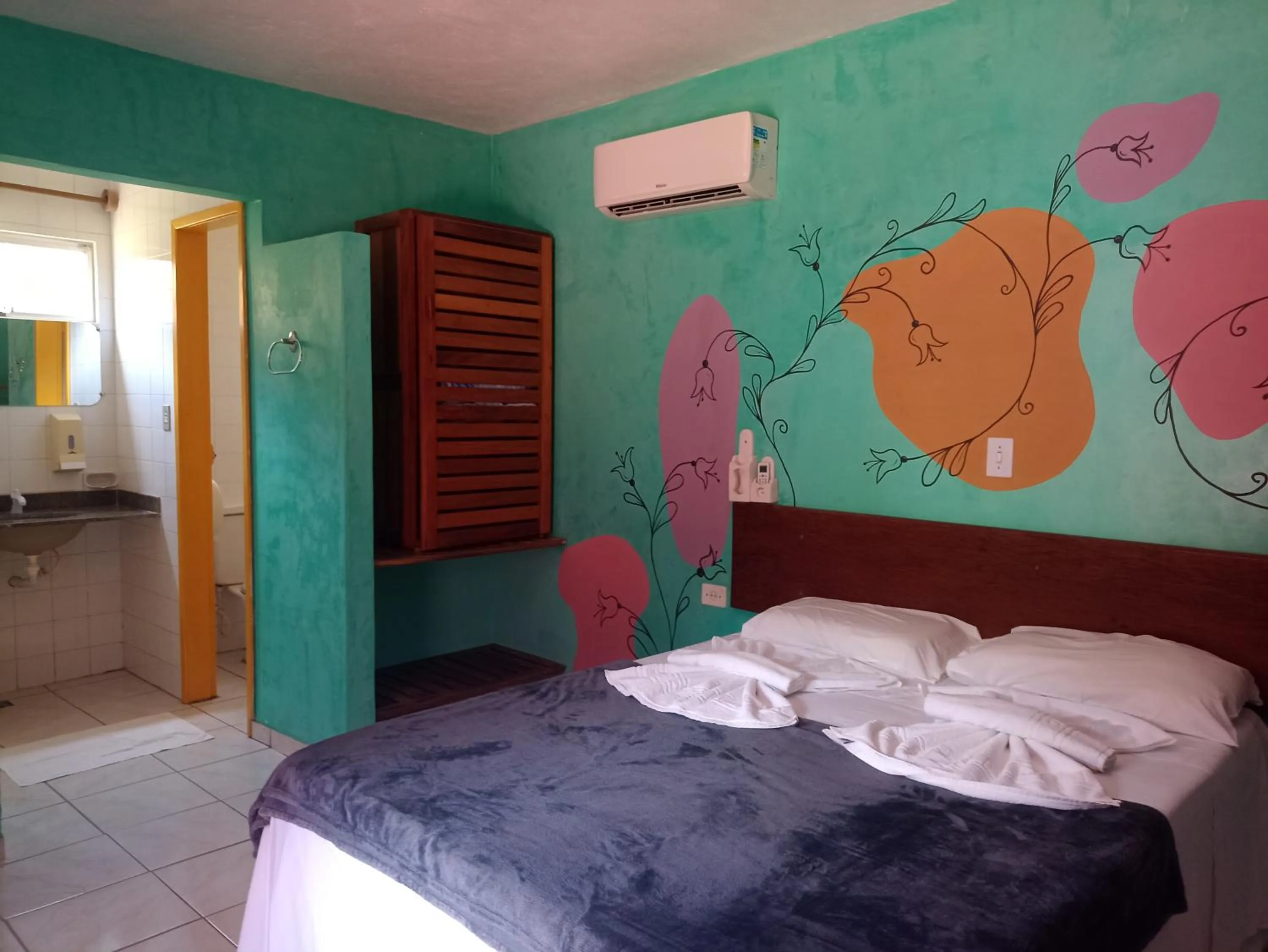 Bed in Pousada ZEN Cumuruxatiba