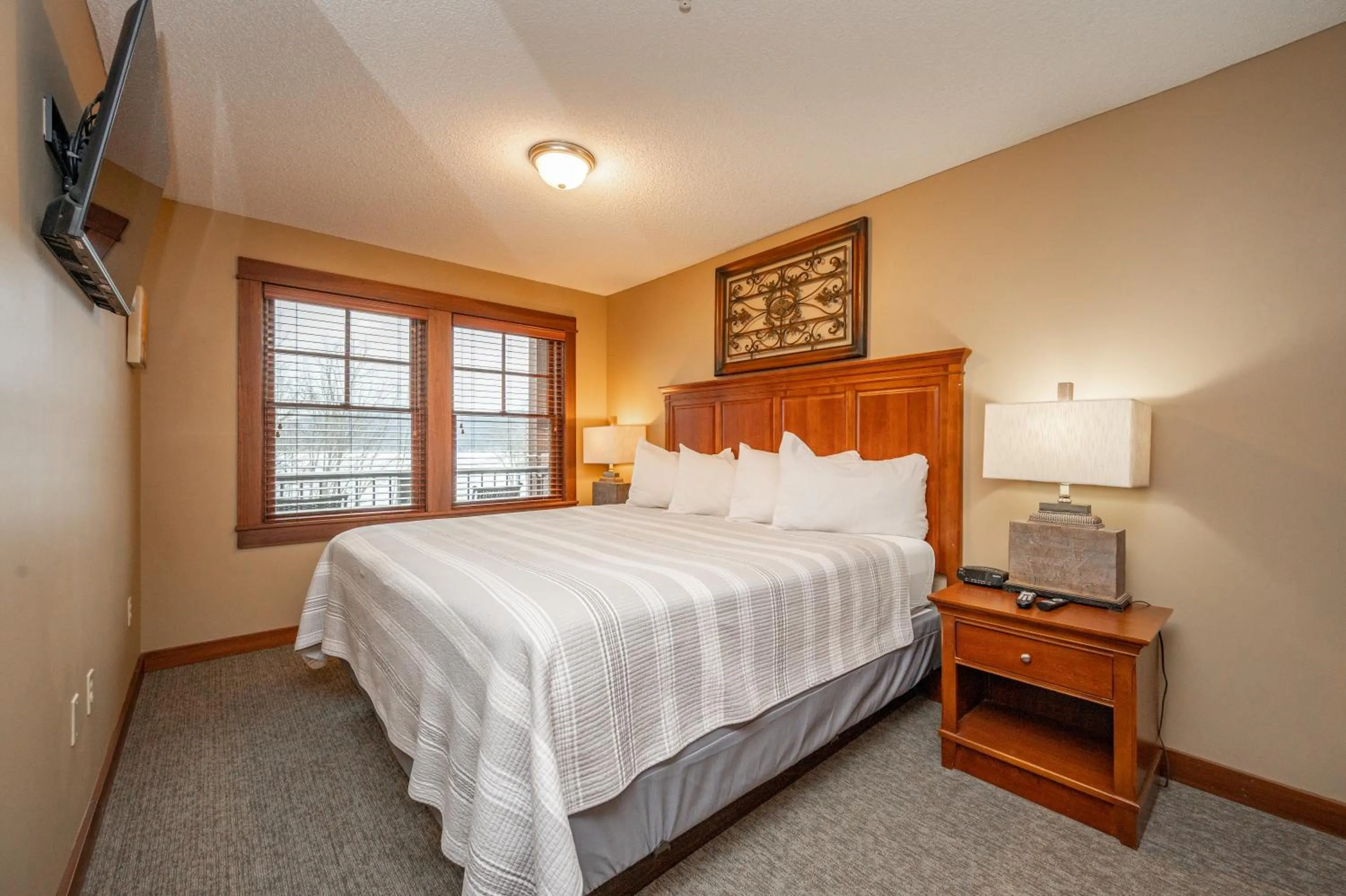 Bed in B205 One Bedroom Lake View