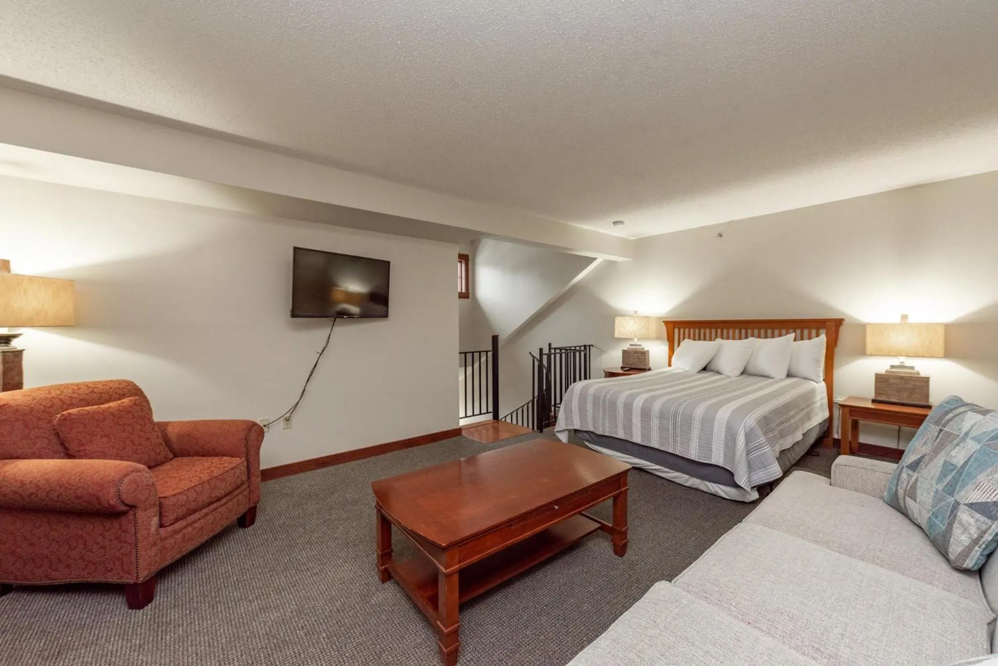 Bed in A312 One Bedroom & Loft Standard View