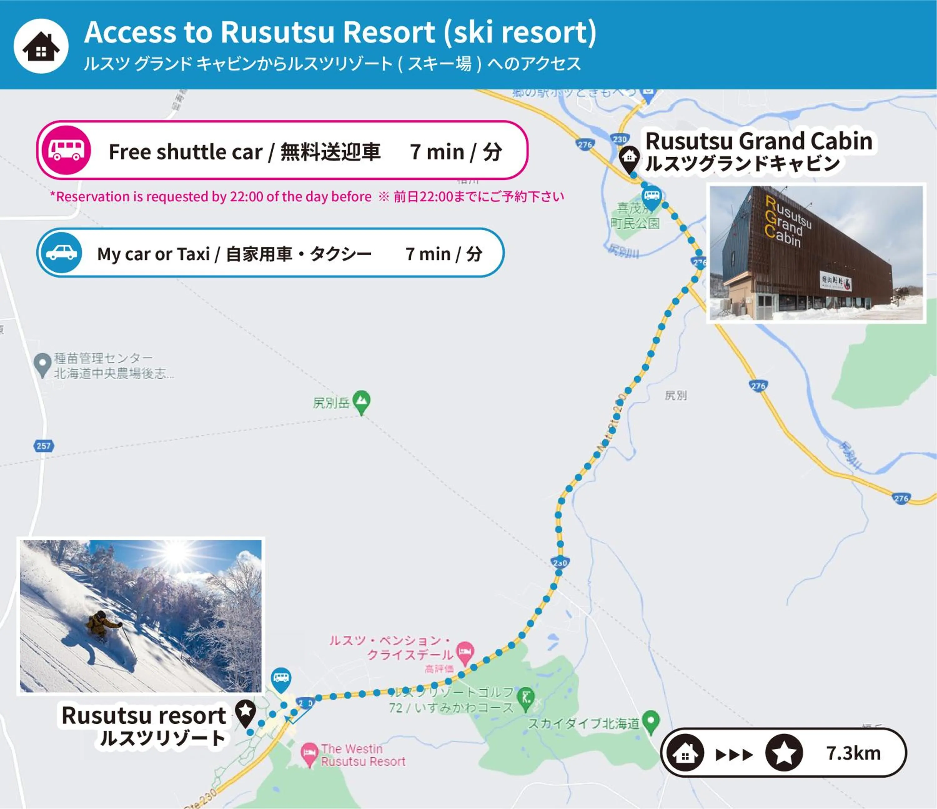 Nearby landmark in Rusutsu Grand Cabin