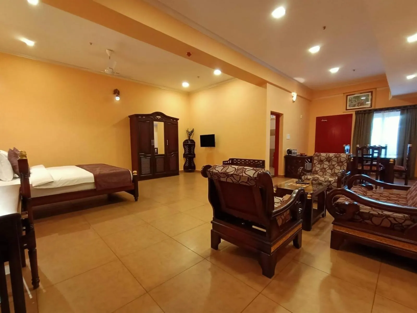 Bedroom, Bed in Krishna Beach Resort