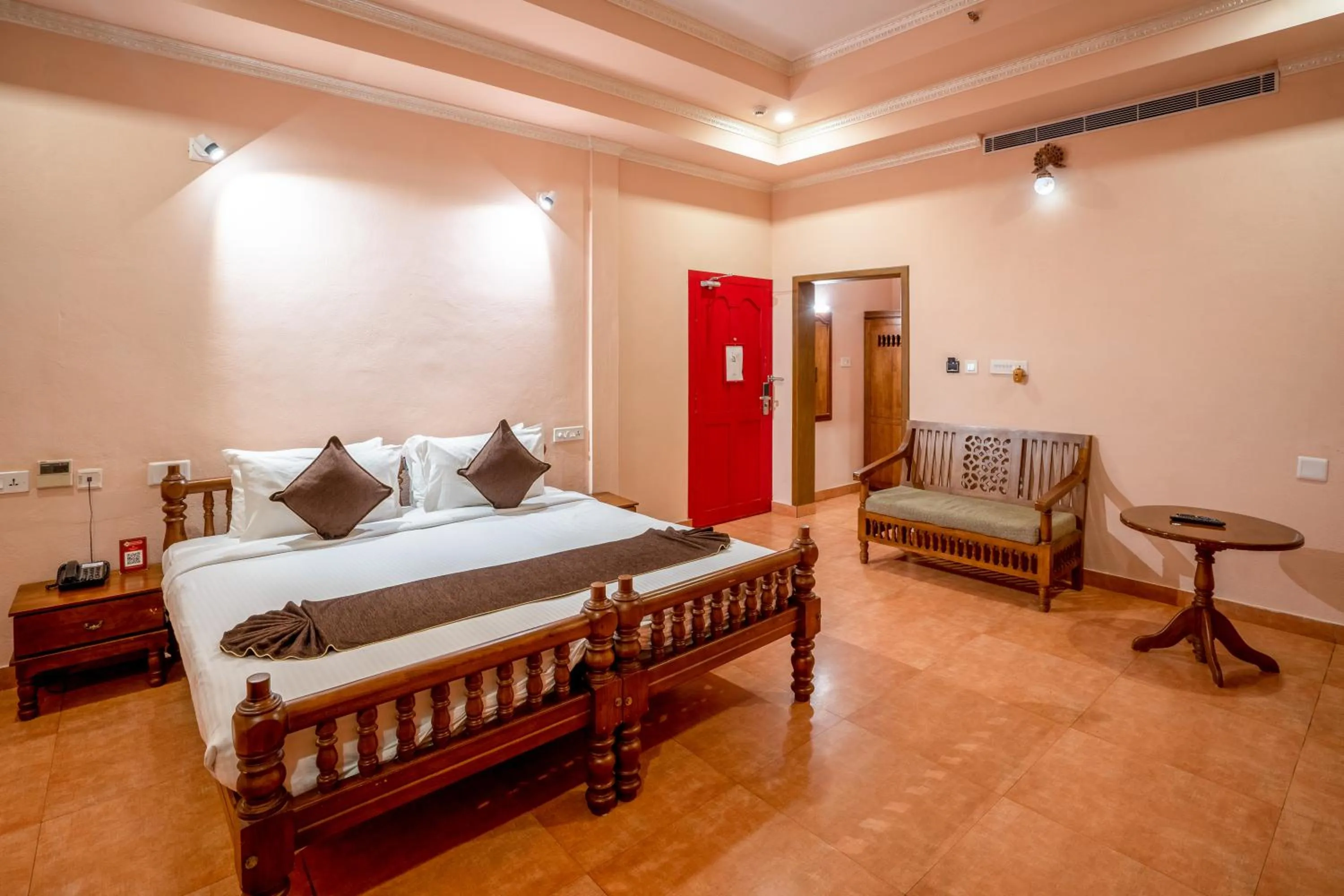 Bed in Krishna Beach Resort