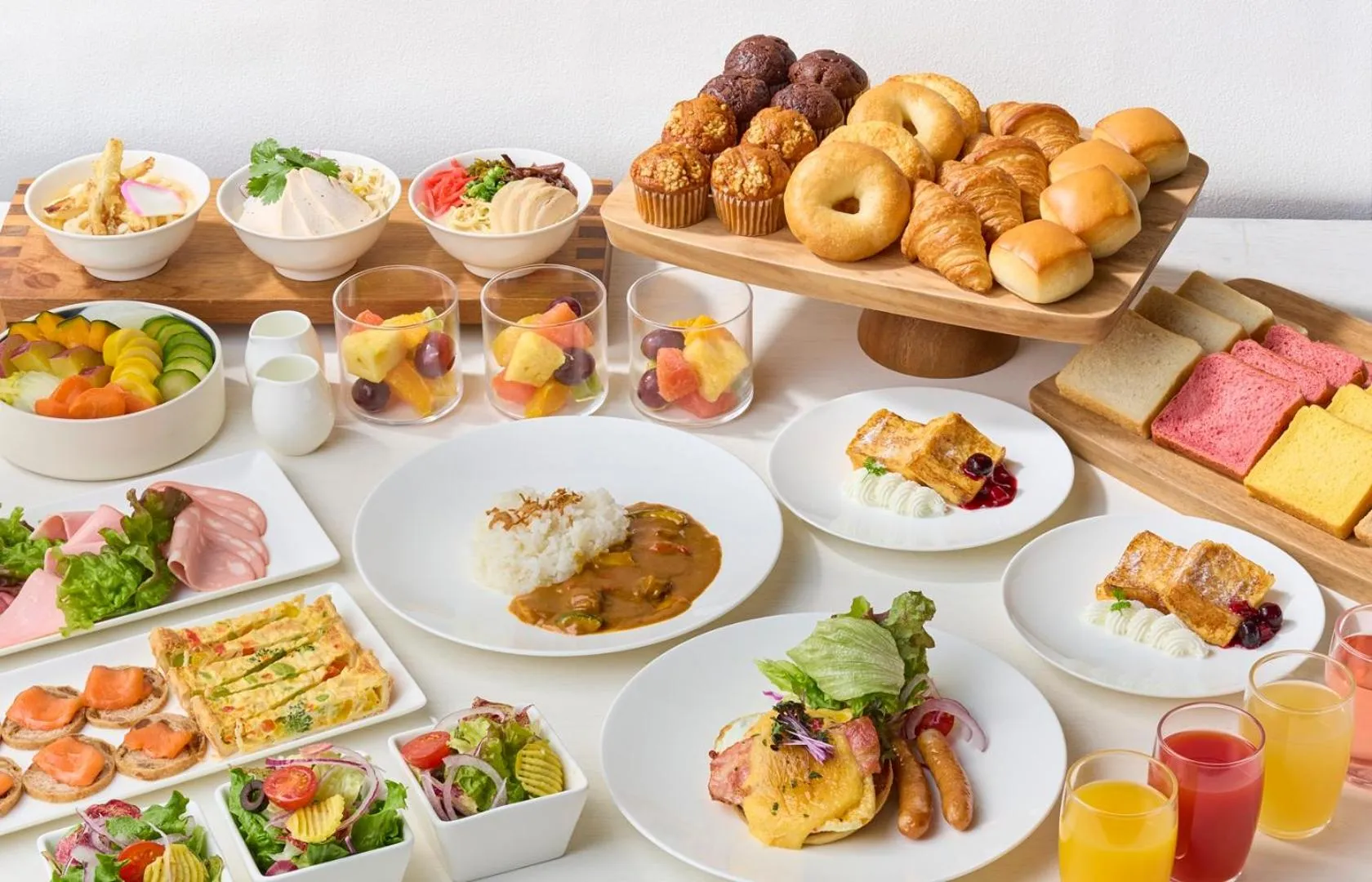 Buffet breakfast in Hotel JAL City Fukuoka Tenjin