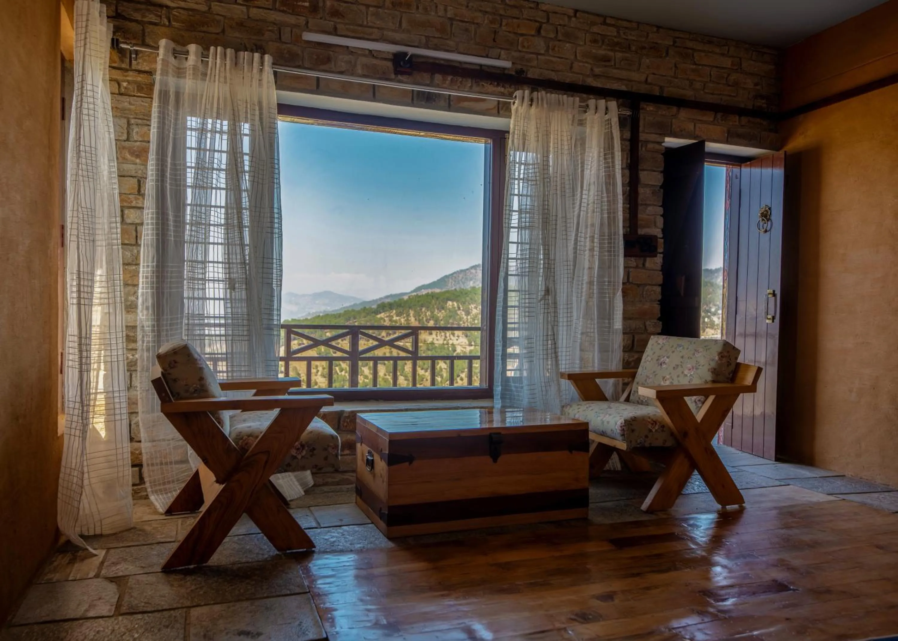 Seating area in BluSalzz Homes - The Himalayan Bungalow, Almora - Uttarakhand