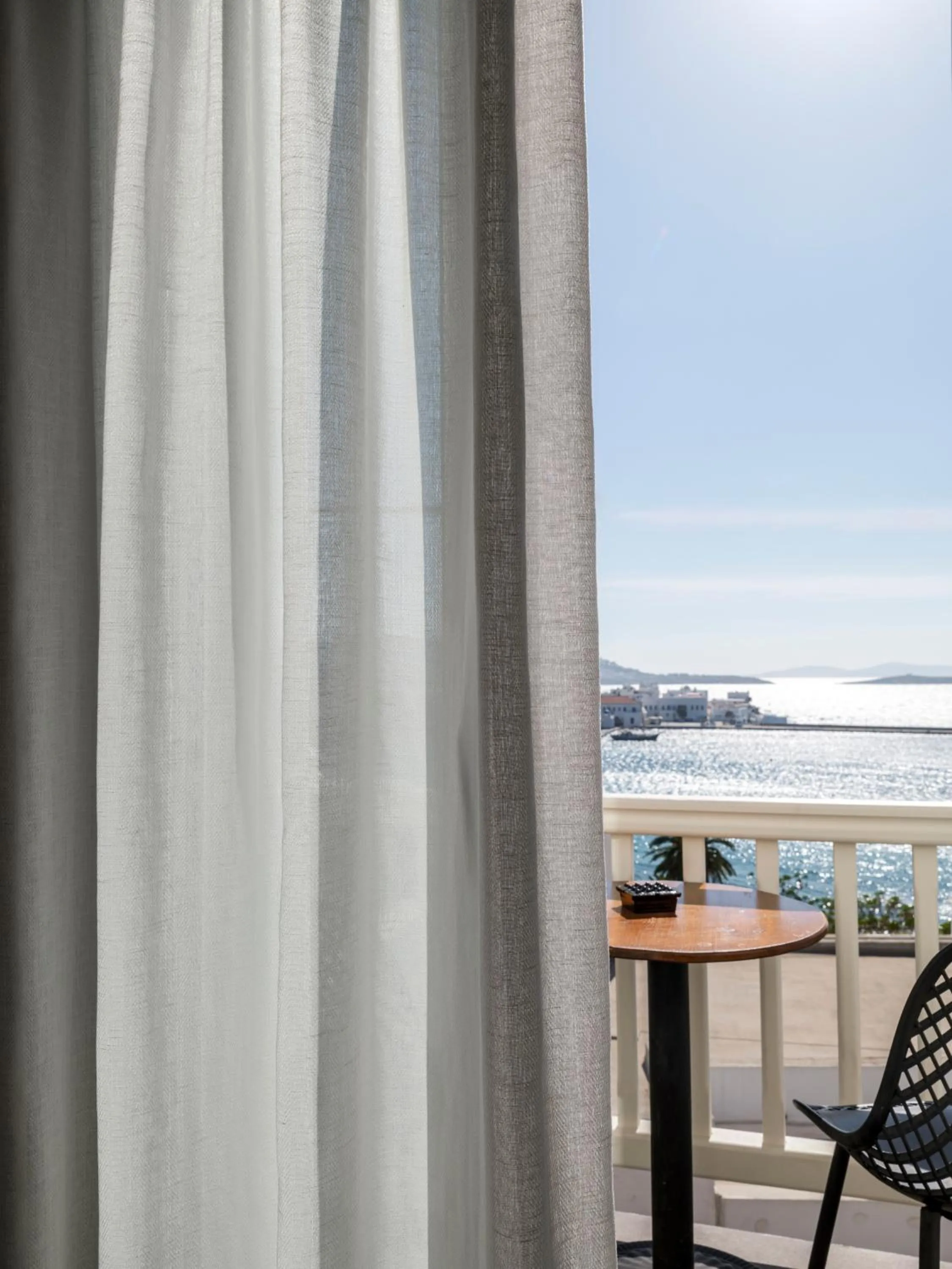 View (from property/room) in Yalos Hotel Sunset view Mykonos town private rooms