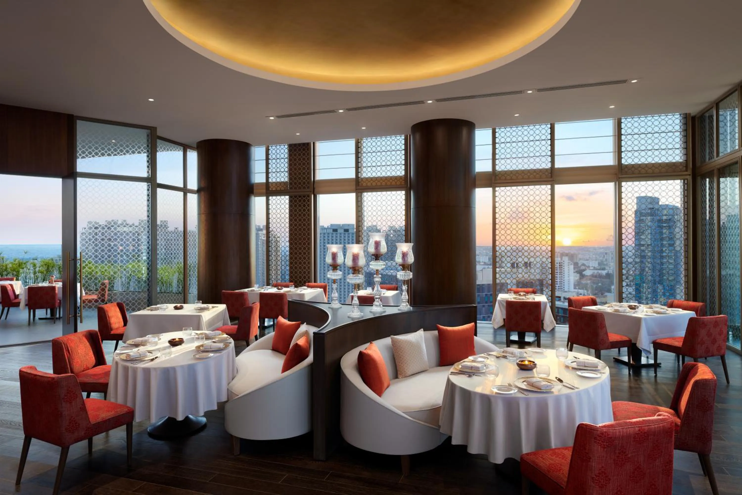 Dining area in The Leela Bhartiya City Bengaluru