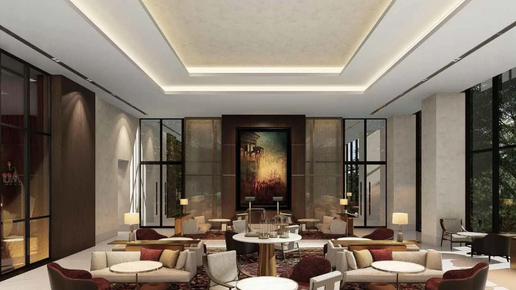 Lounge or bar in The Leela Bhartiya City Bengaluru