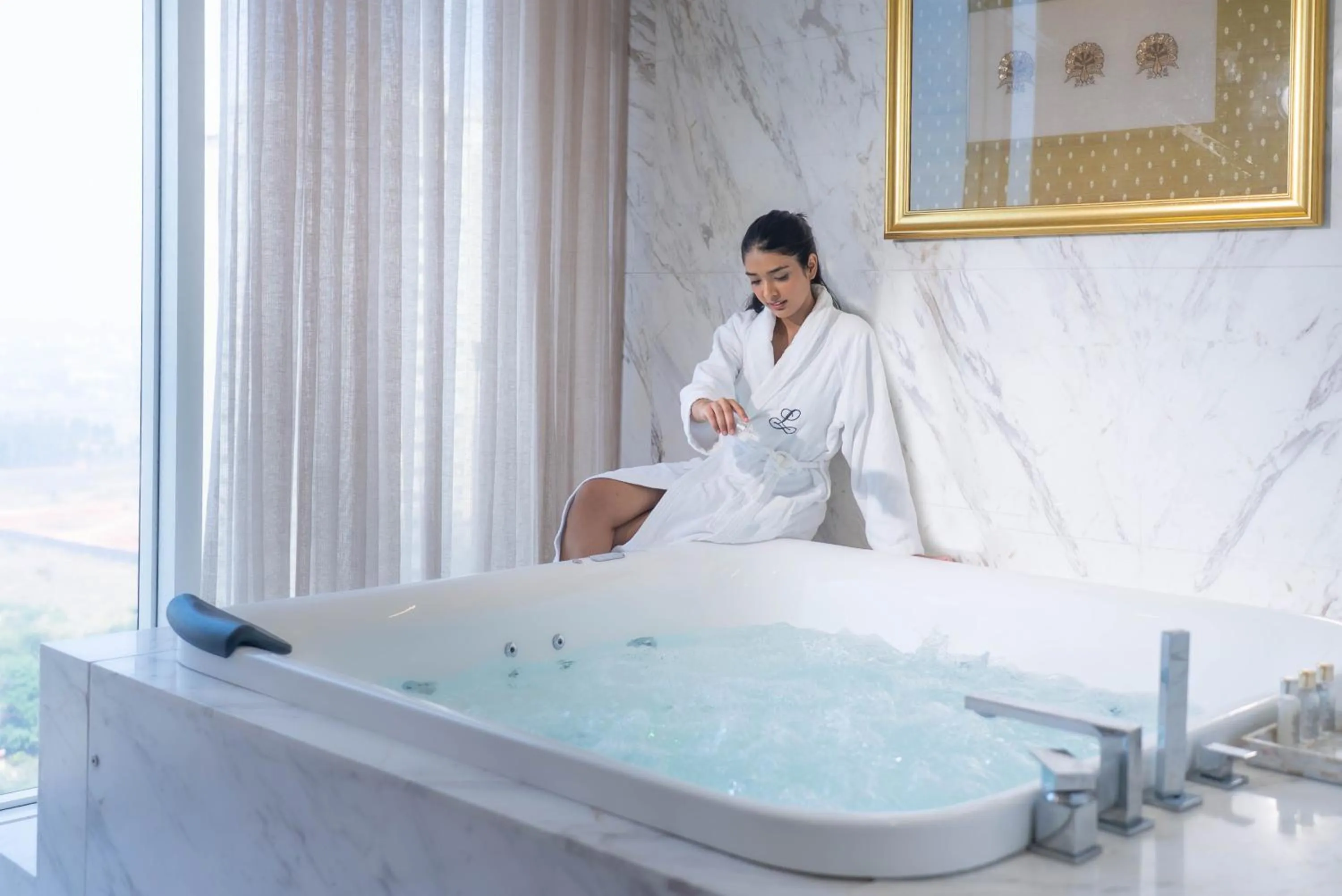 Bathroom in The Leela Bhartiya City Bengaluru