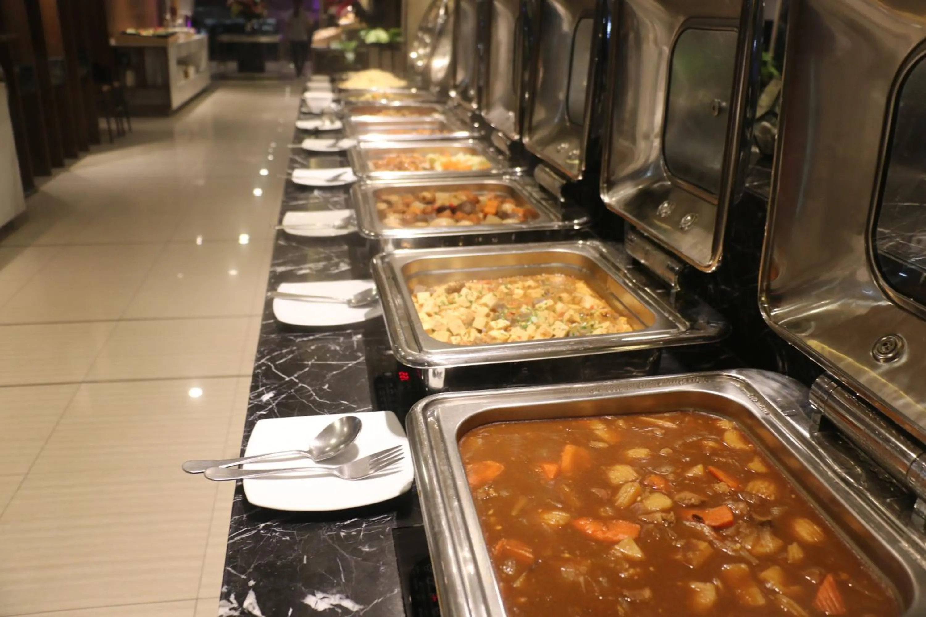 Buffet breakfast in Pacific Park Hotel