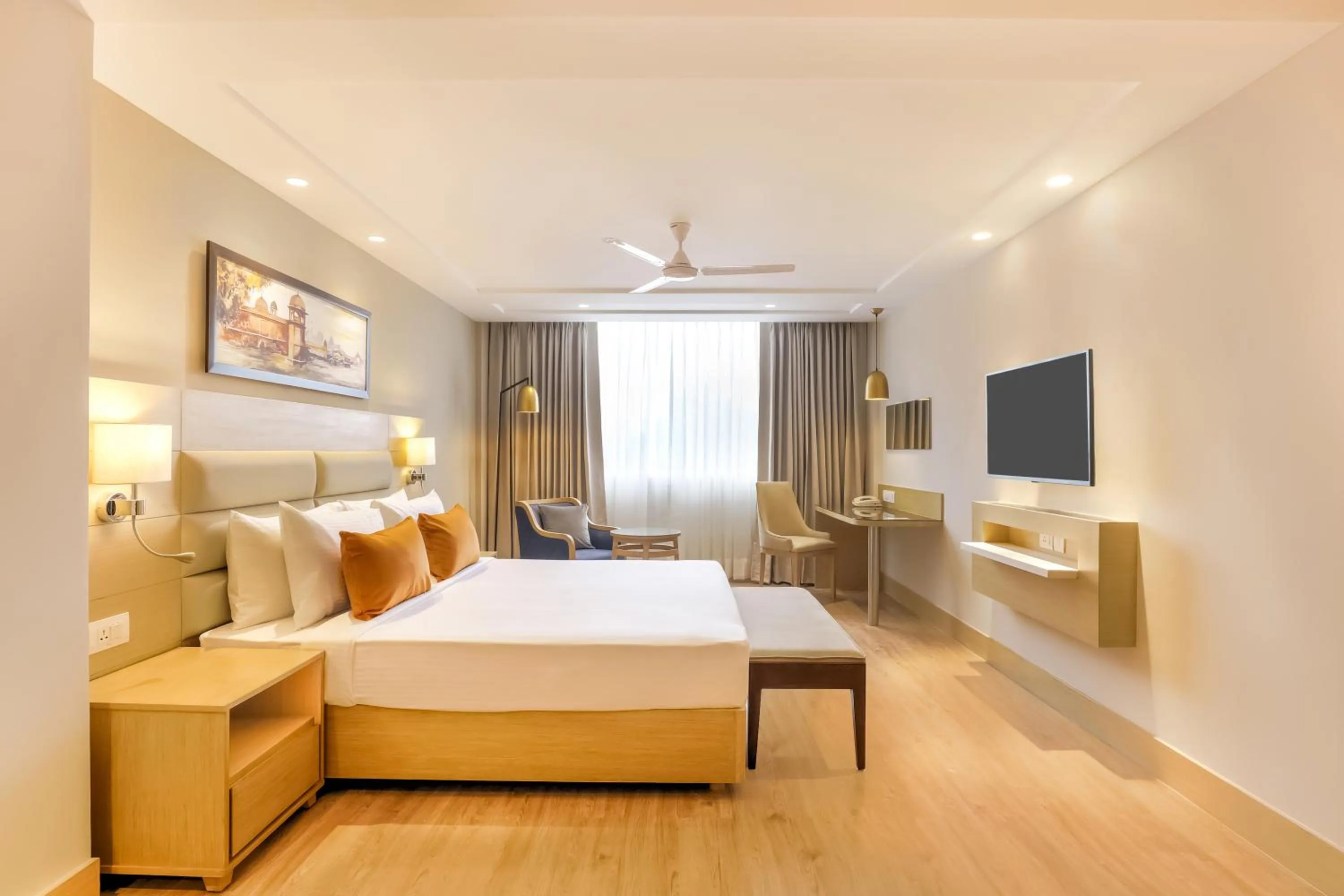 Bed in Lemon Tree Hotel, Aligarh