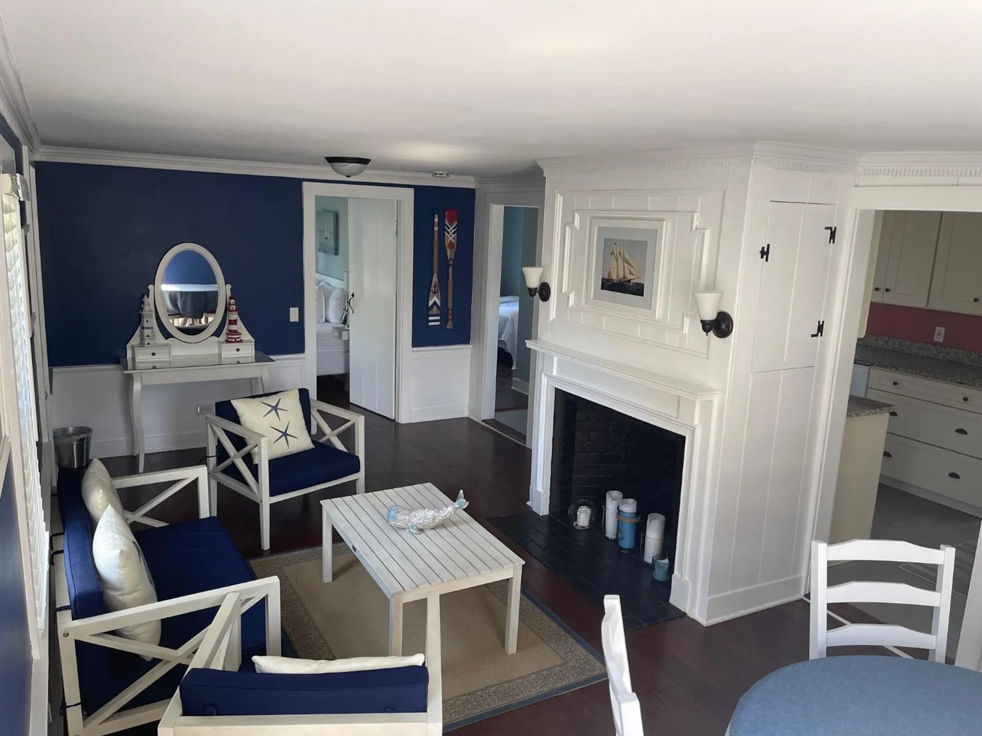 Living room in The Escape Inn