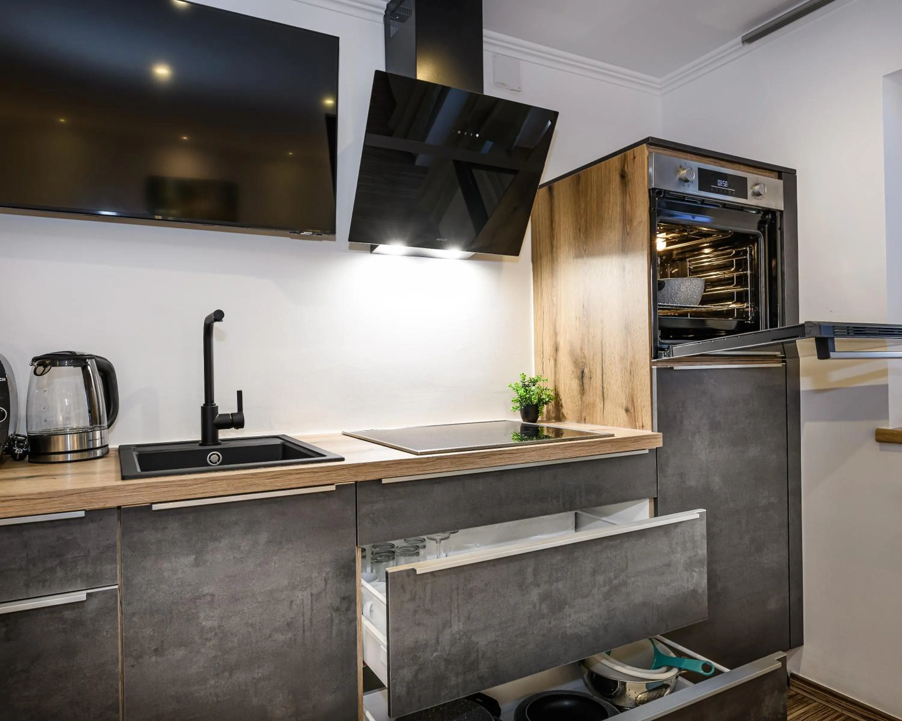 Kitchen or kitchenette in GRUBERS, Hotel Appartments Gastein