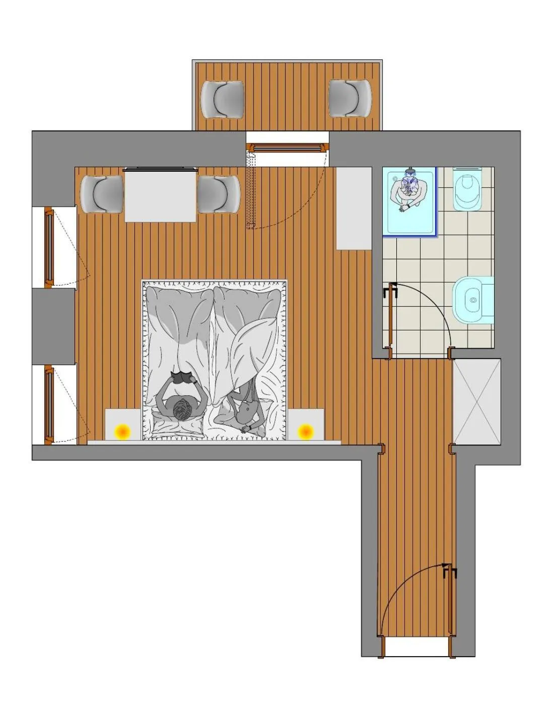 Floor plan in GRUBERS, Hotel Appartments Gastein