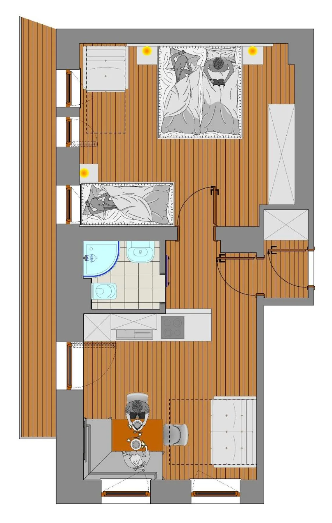 Floor plan in GRUBERS, Hotel Appartments Gastein