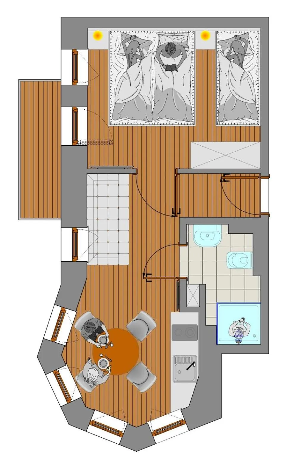 Floor plan in GRUBERS, Hotel Appartments Gastein