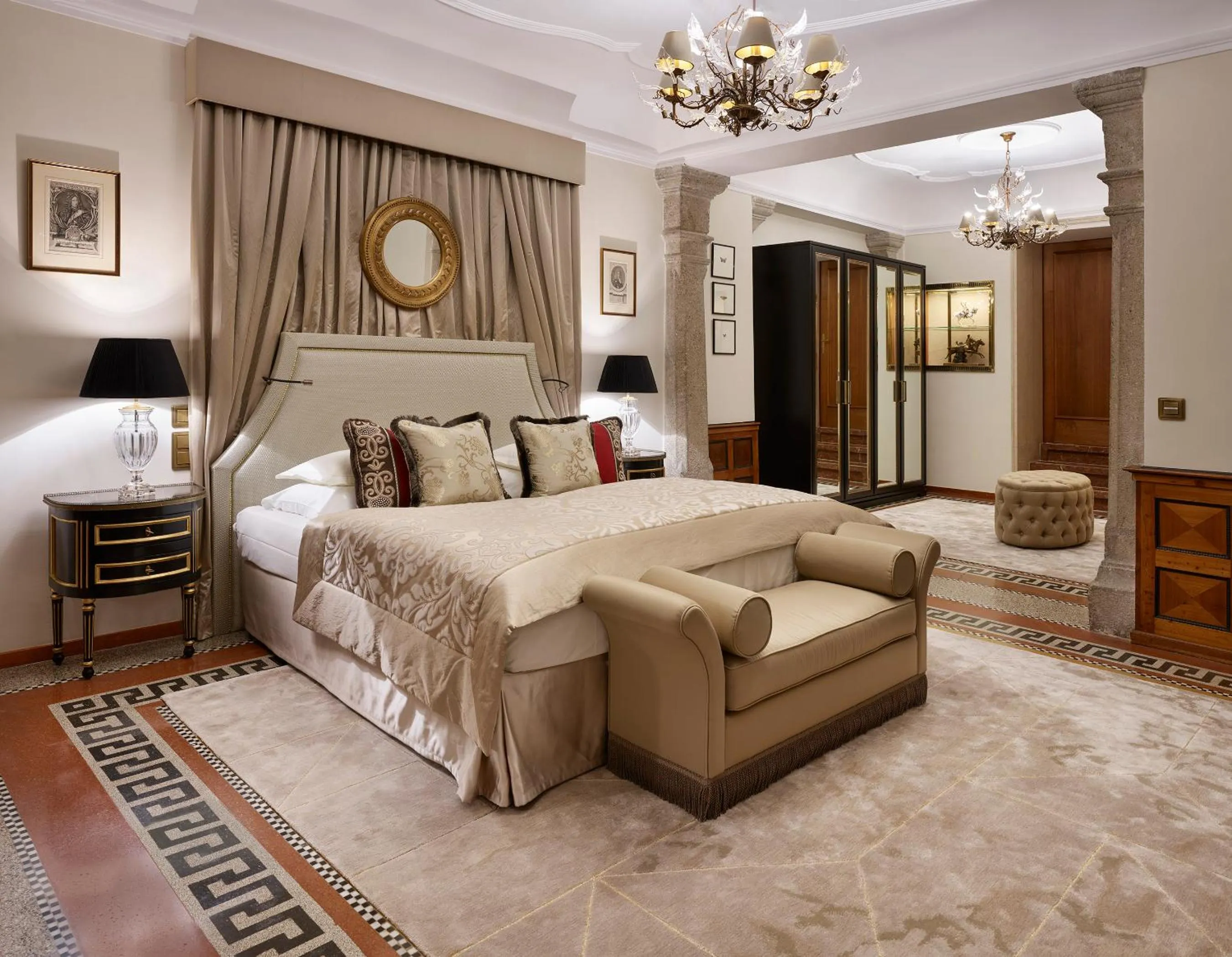 Bedroom, Bed in Hotel Schloss Mönchstein