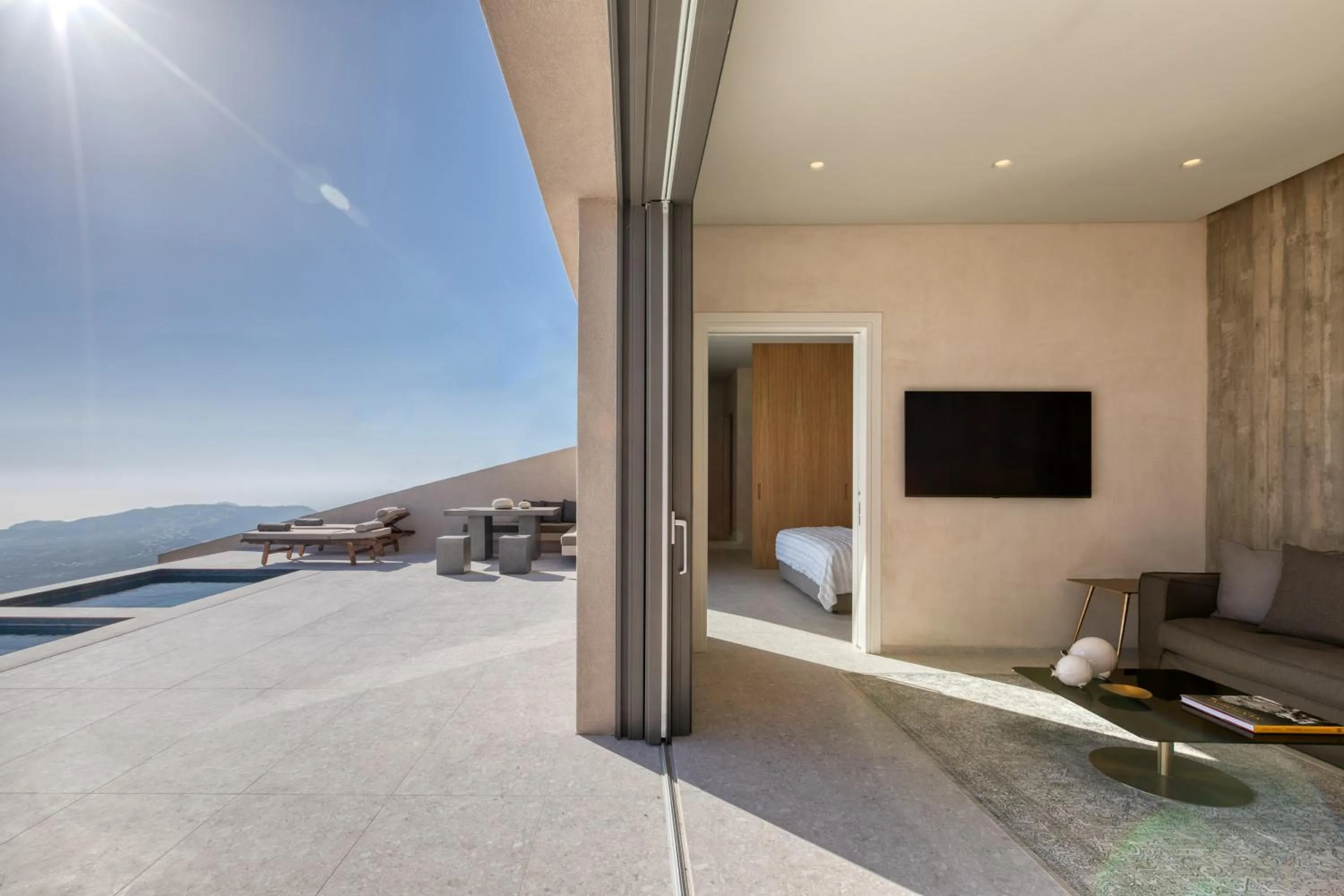 Patio in Santorini Sky, Luxury Resort