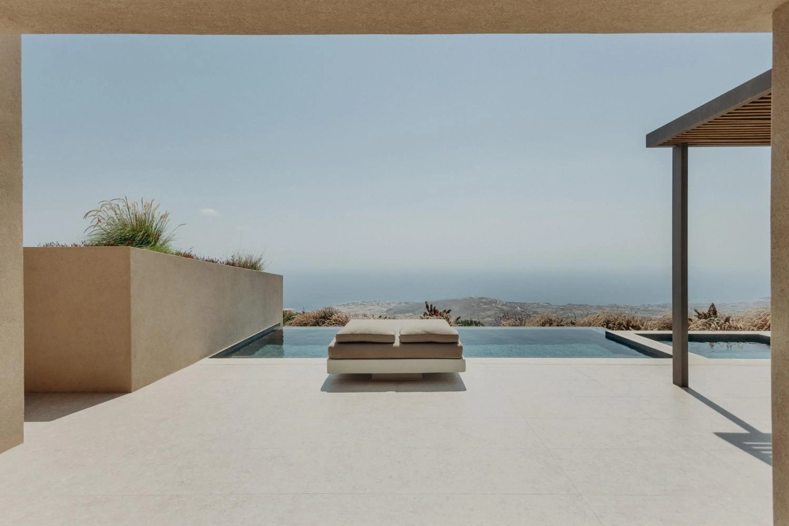 Patio in Santorini Sky, Luxury Resort
