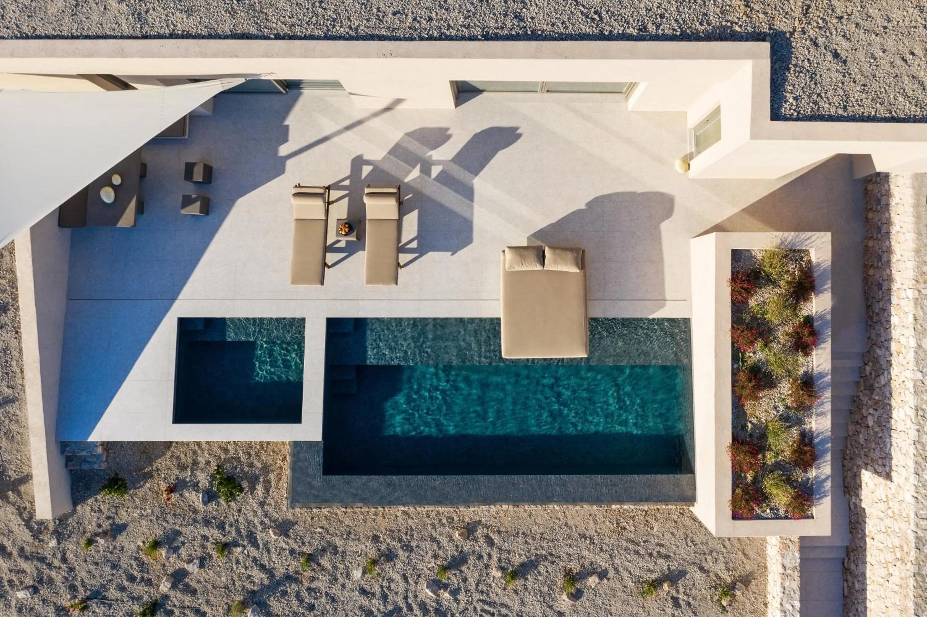 Bird's eye view in Santorini Sky, Luxury Resort