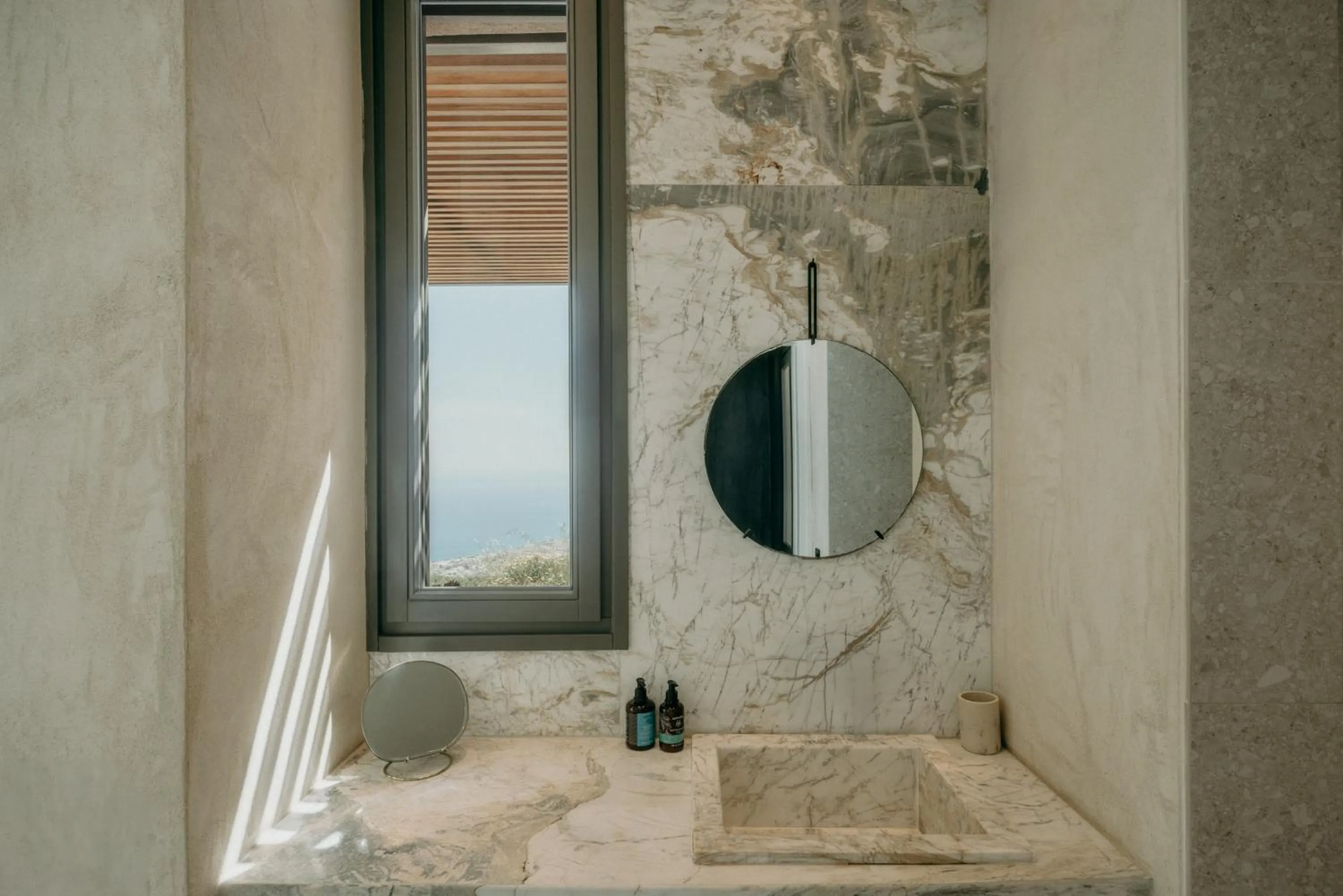 Bathroom in Santorini Sky, Luxury Resort