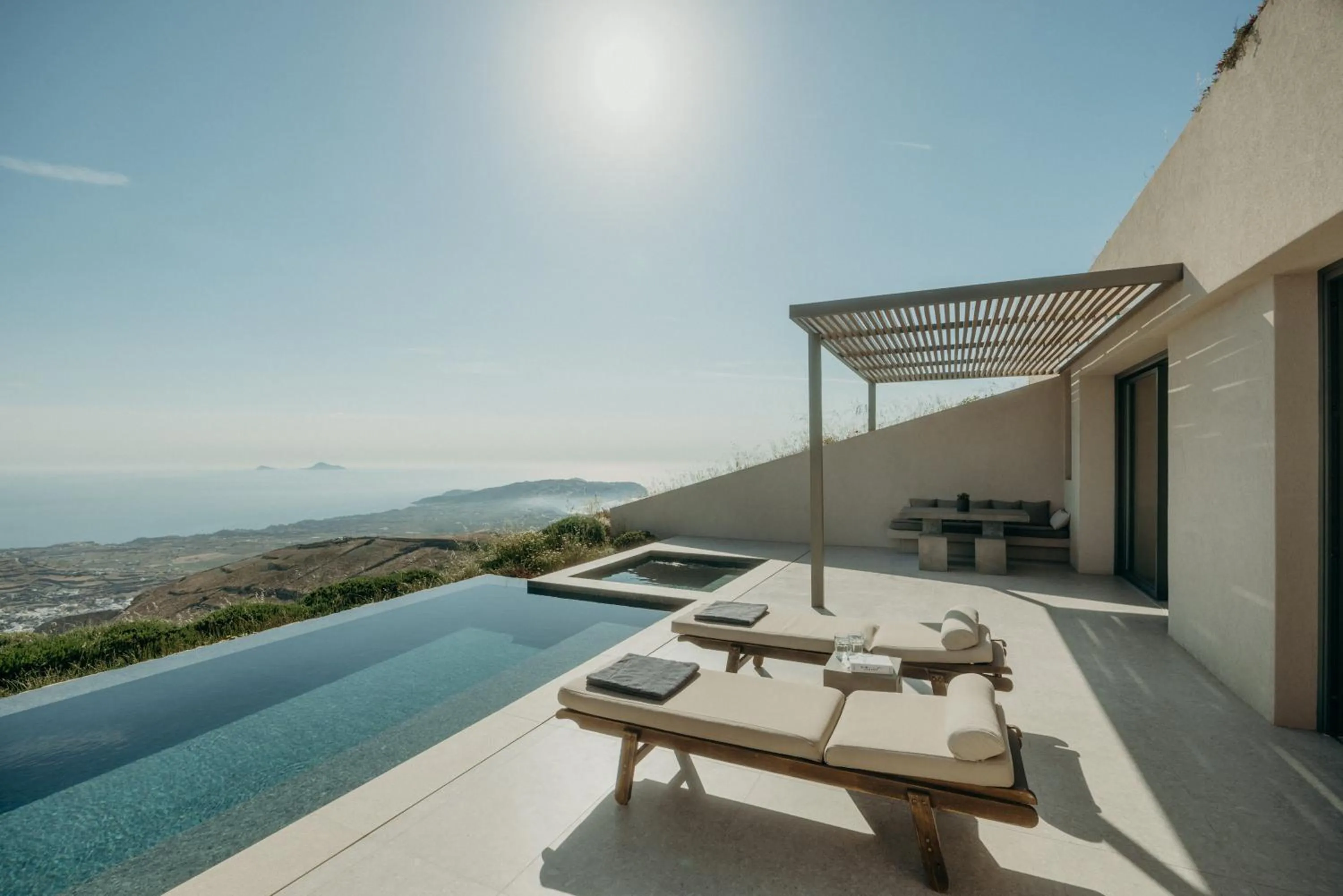 Hot Tub in Santorini Sky, Luxury Resort
