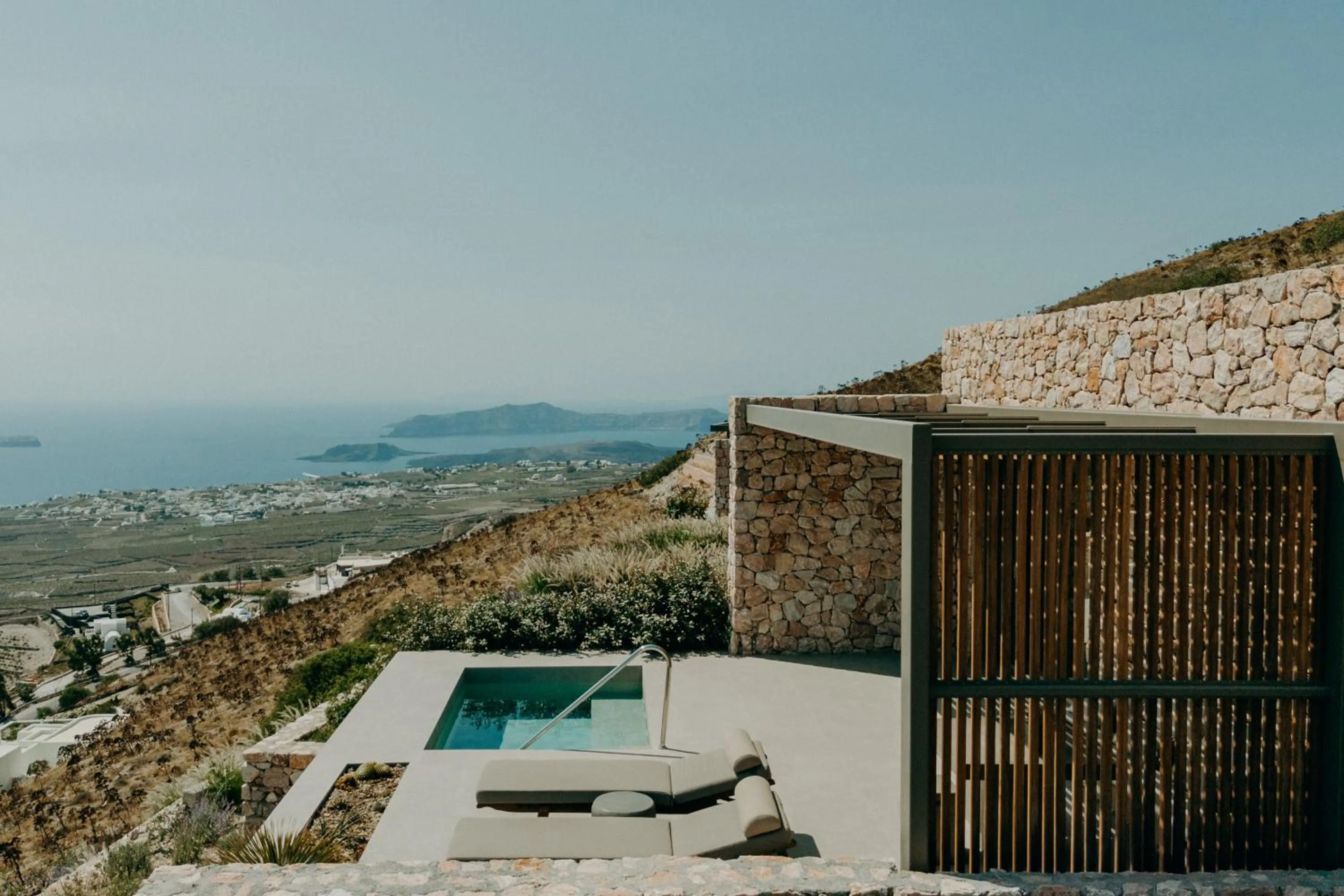 Patio in Santorini Sky, Luxury Resort