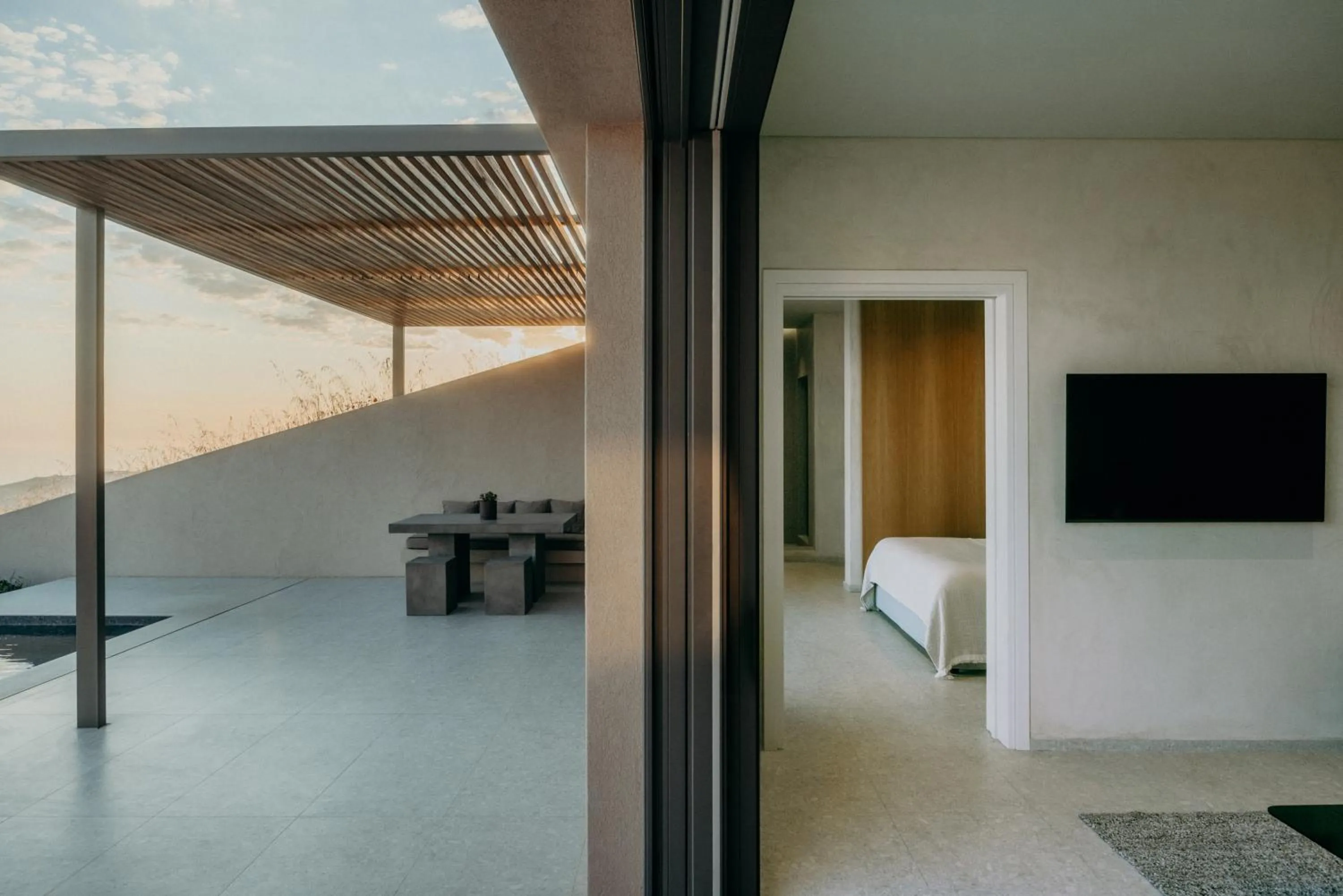 Hot Tub in Santorini Sky, Luxury Resort