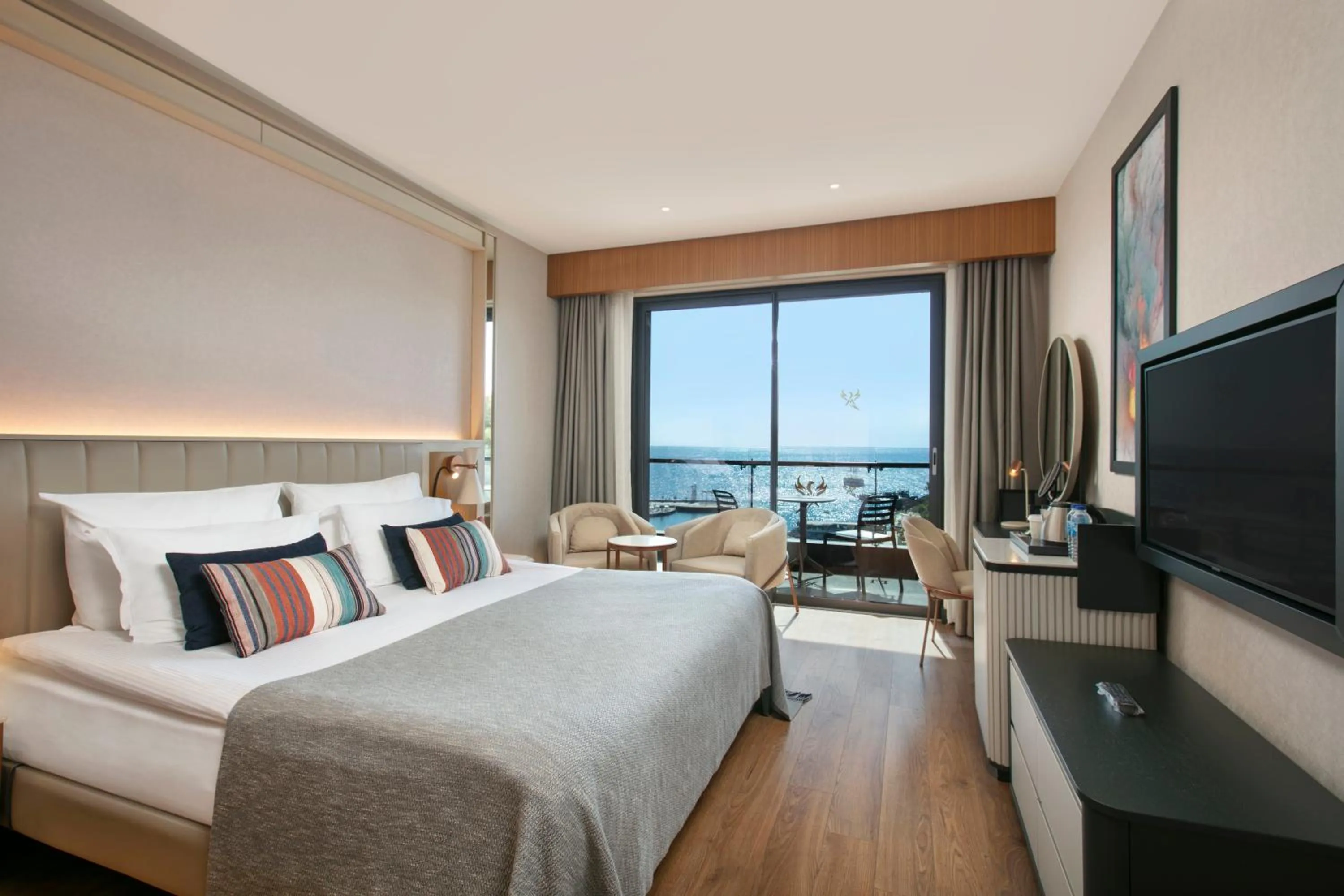 View (from property/room), Bed in Mylome Luxury Hotel & Resort - Ultra All Inclusive