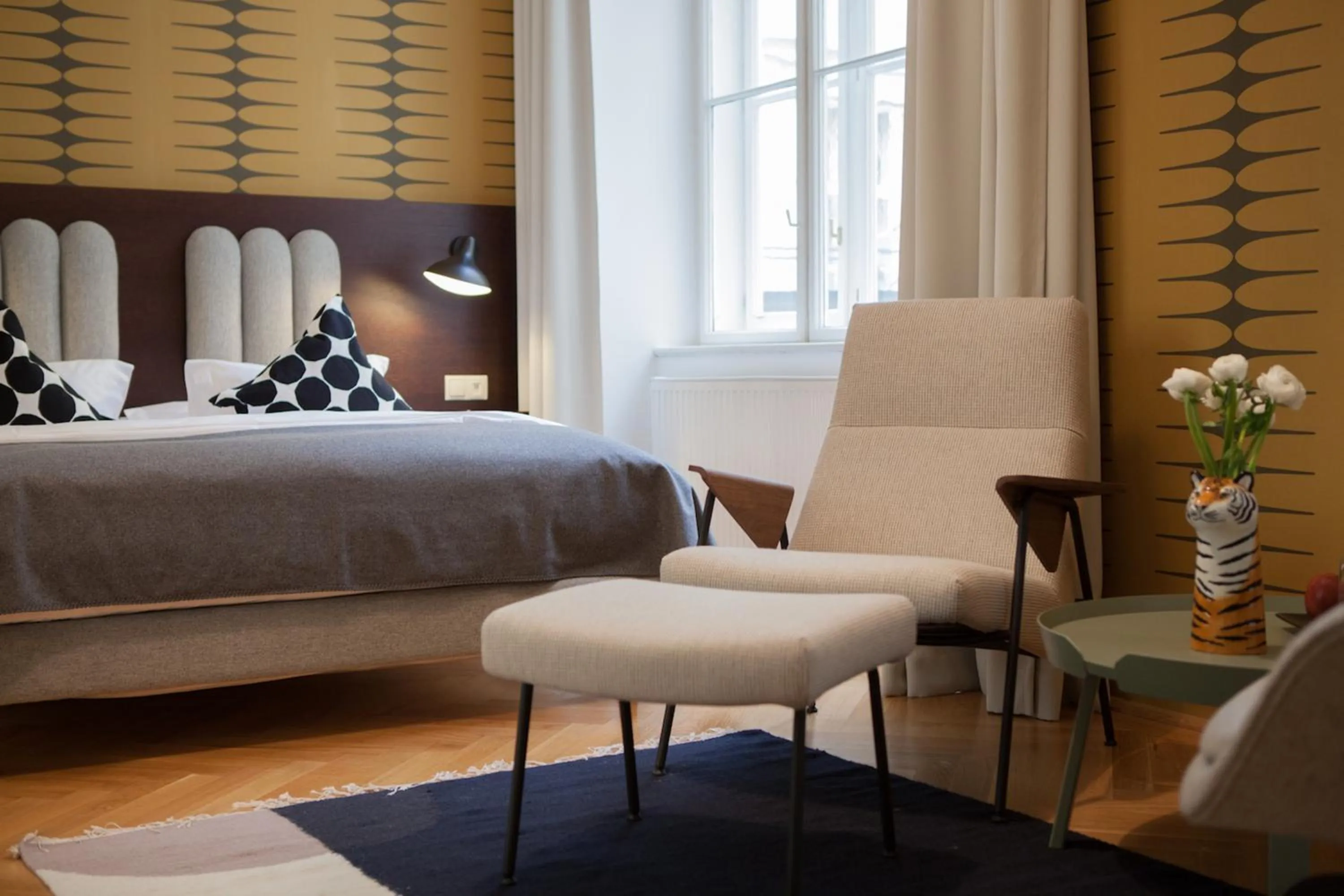 Decorative detail, Bed in Small Luxury Hotel Altstadt Vienna