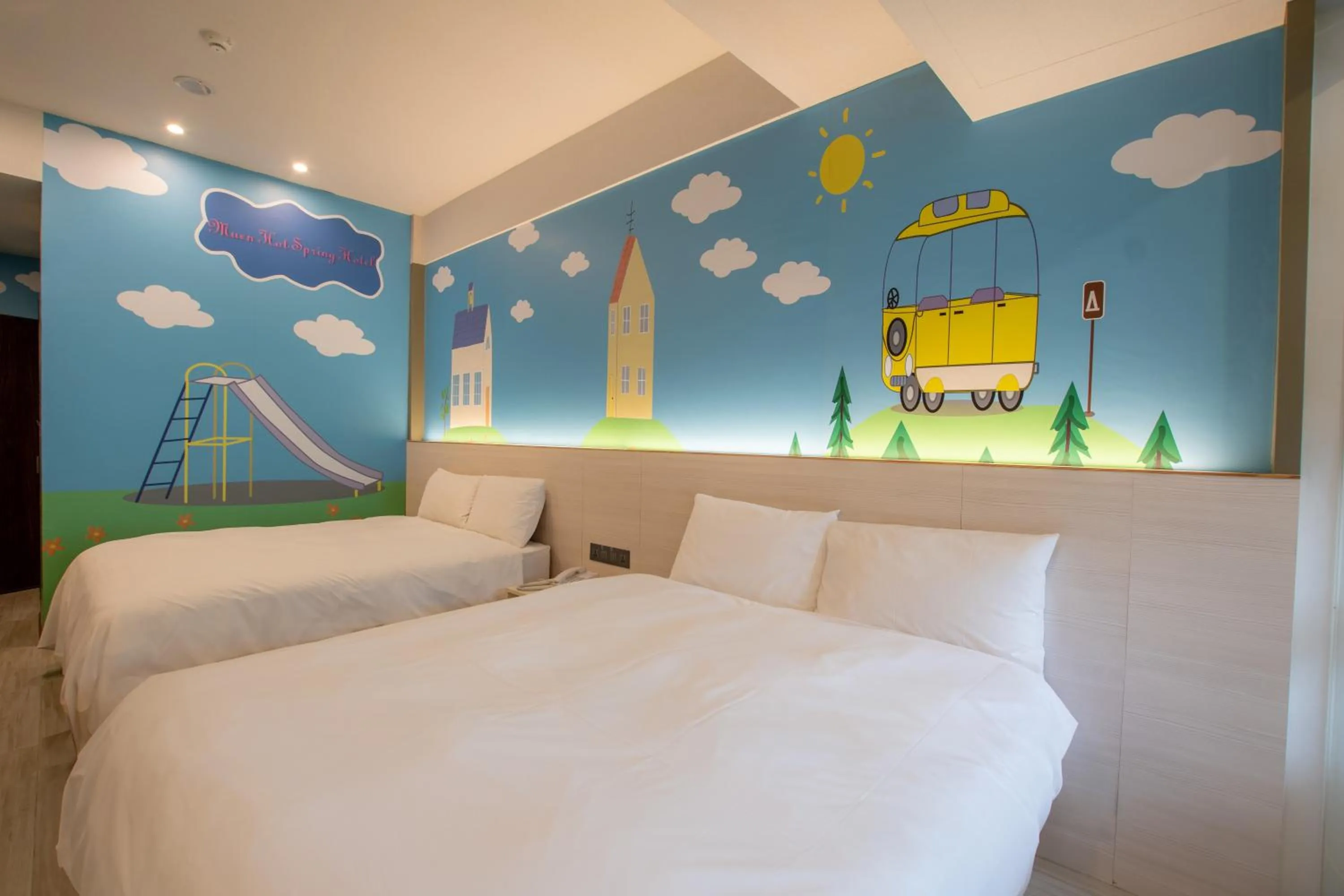 Bed in Muen Yuan Dong Hot Spring Hotel