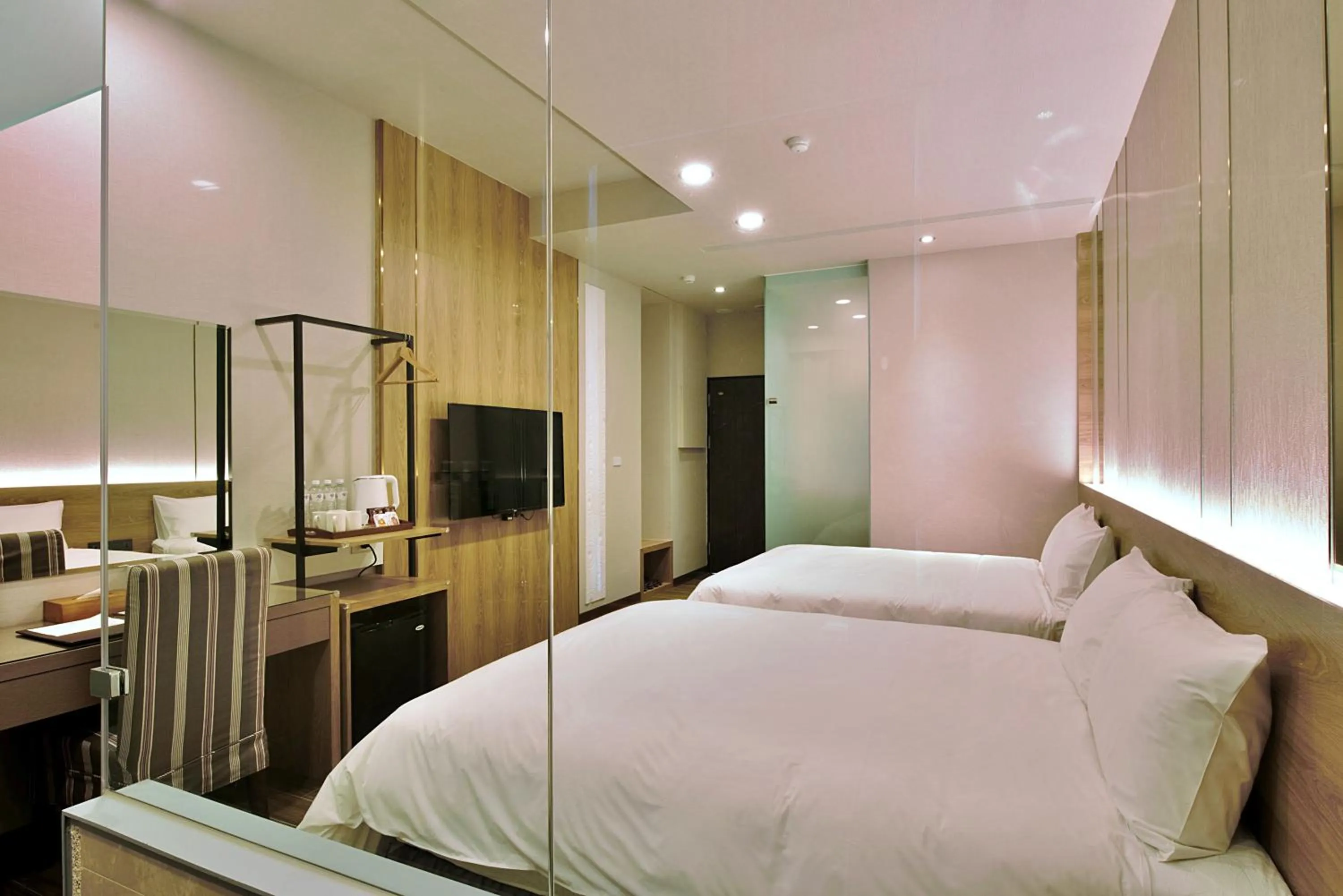 Bed in Muen Yuan Dong Hot Spring Hotel