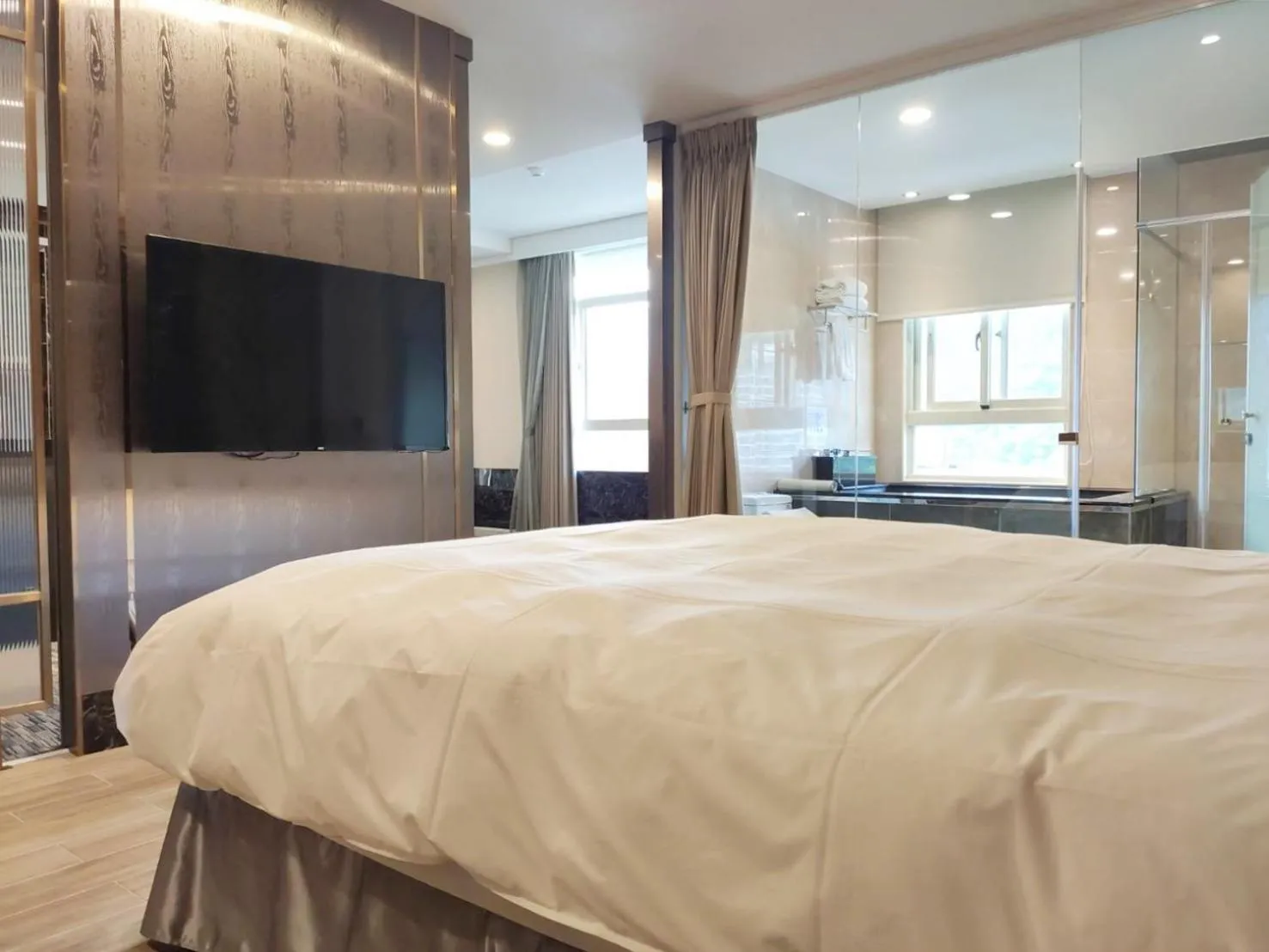 Bed in Muen Yuan Dong Hot Spring Hotel