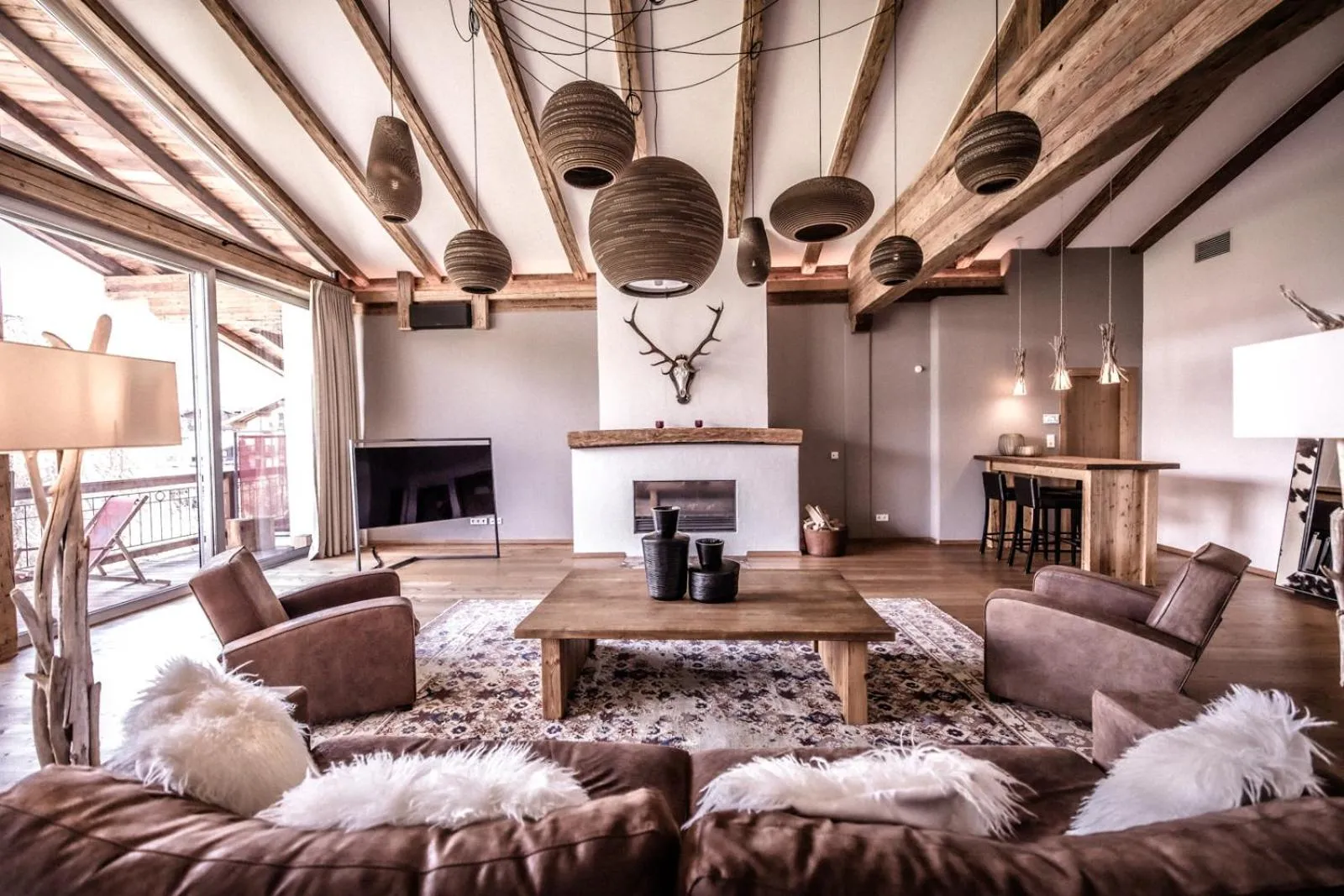 Living room in Kitzhof Mountain Design Resort, 4 Sterne Superior