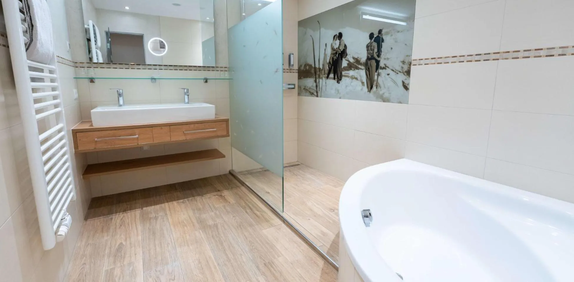 Bathroom in das Alois 4 Sterne Superior