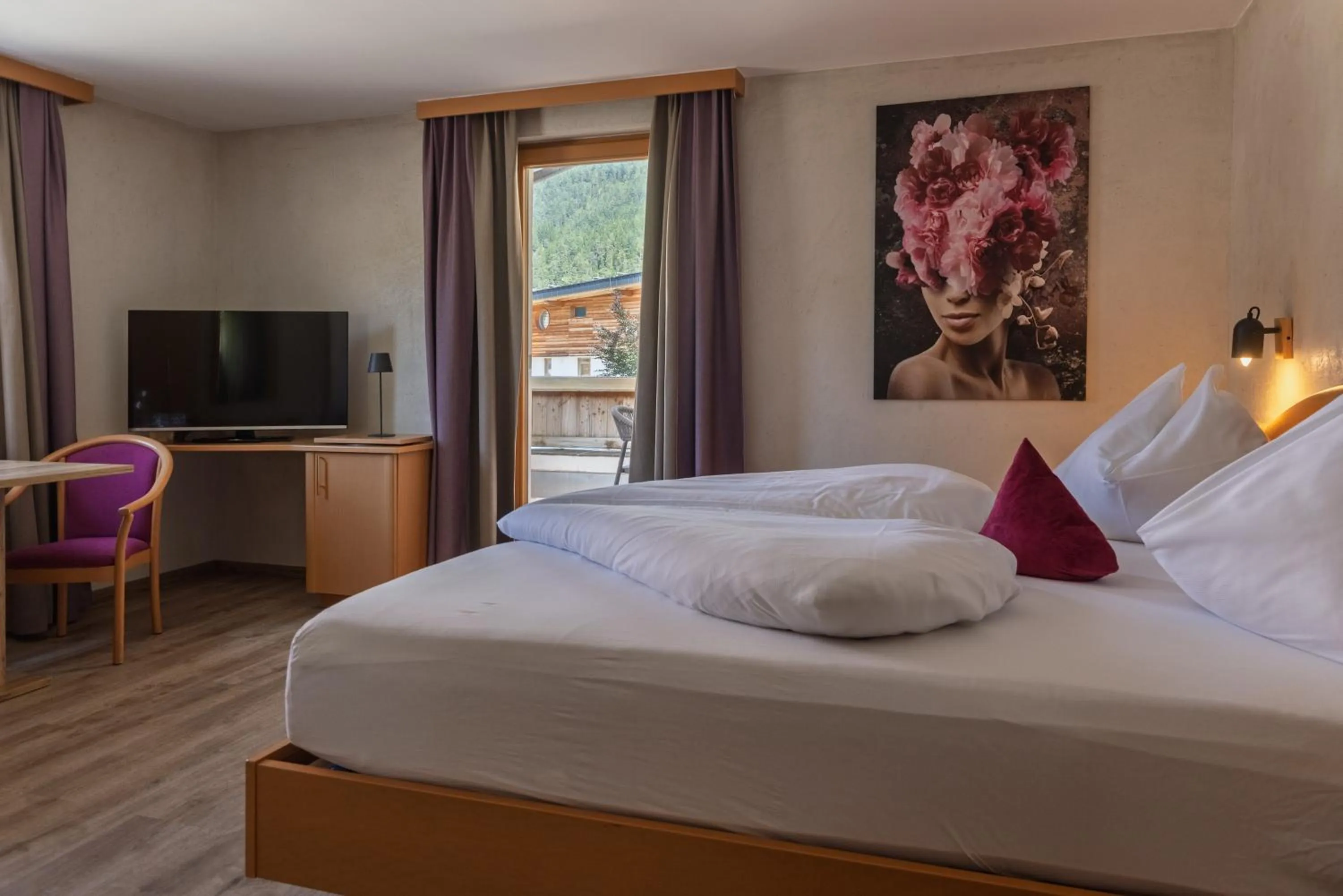 Bed in Boutiquehotel Acherl