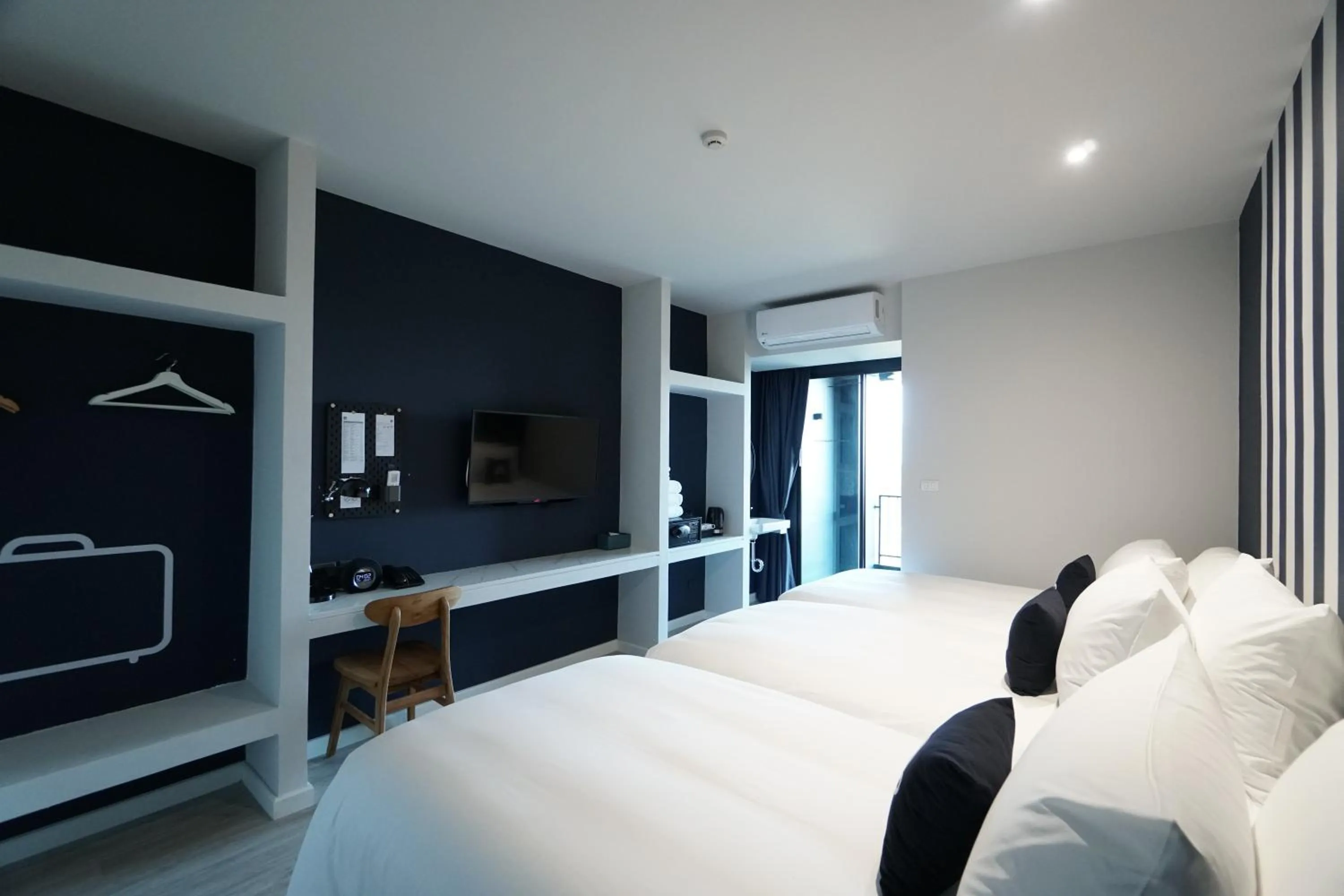 Bedroom, Bed in Blu Monkey Hub and Hotel Chanthaburi