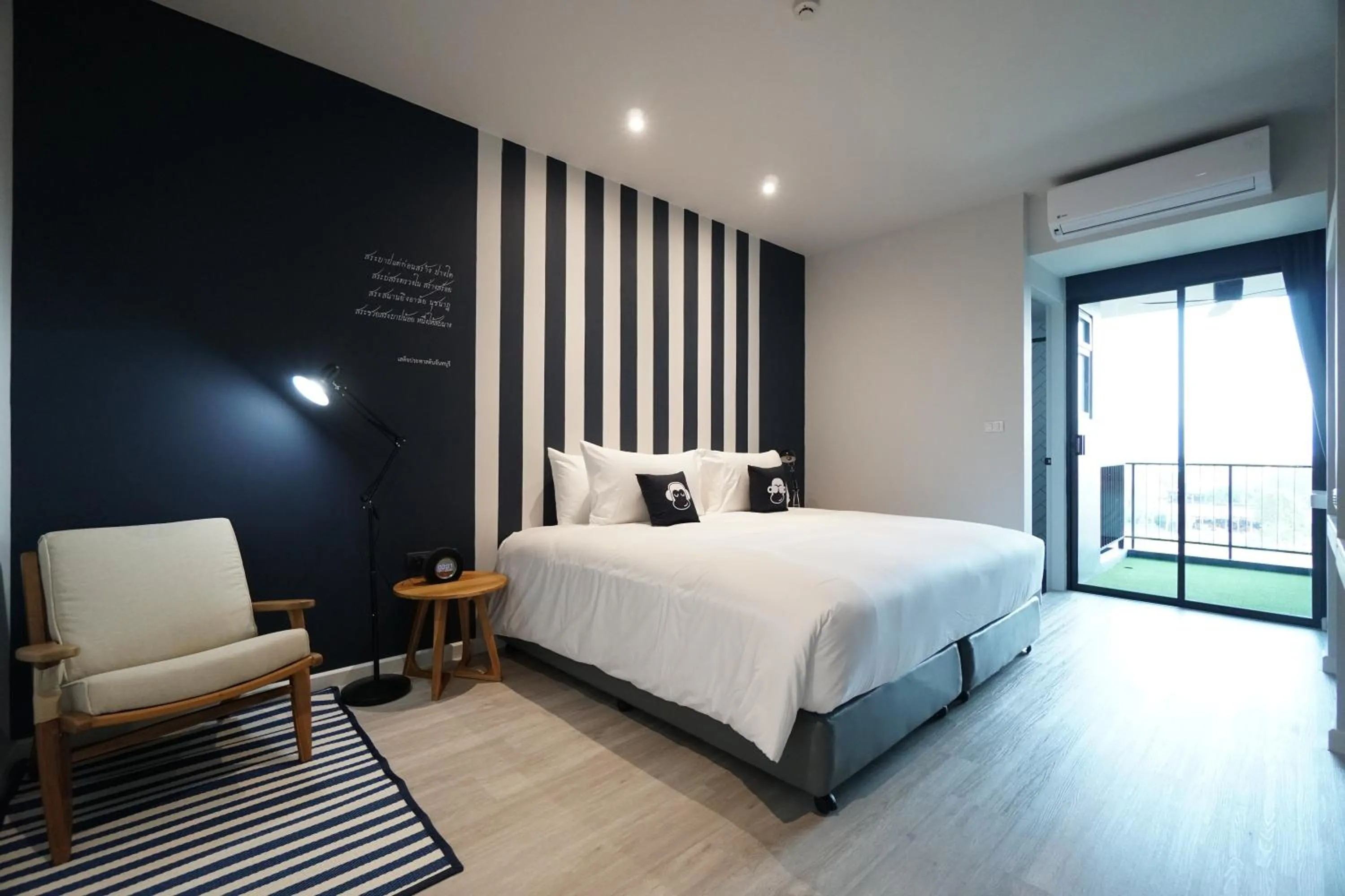 Bedroom, Bed in Blu Monkey Hub and Hotel Chanthaburi