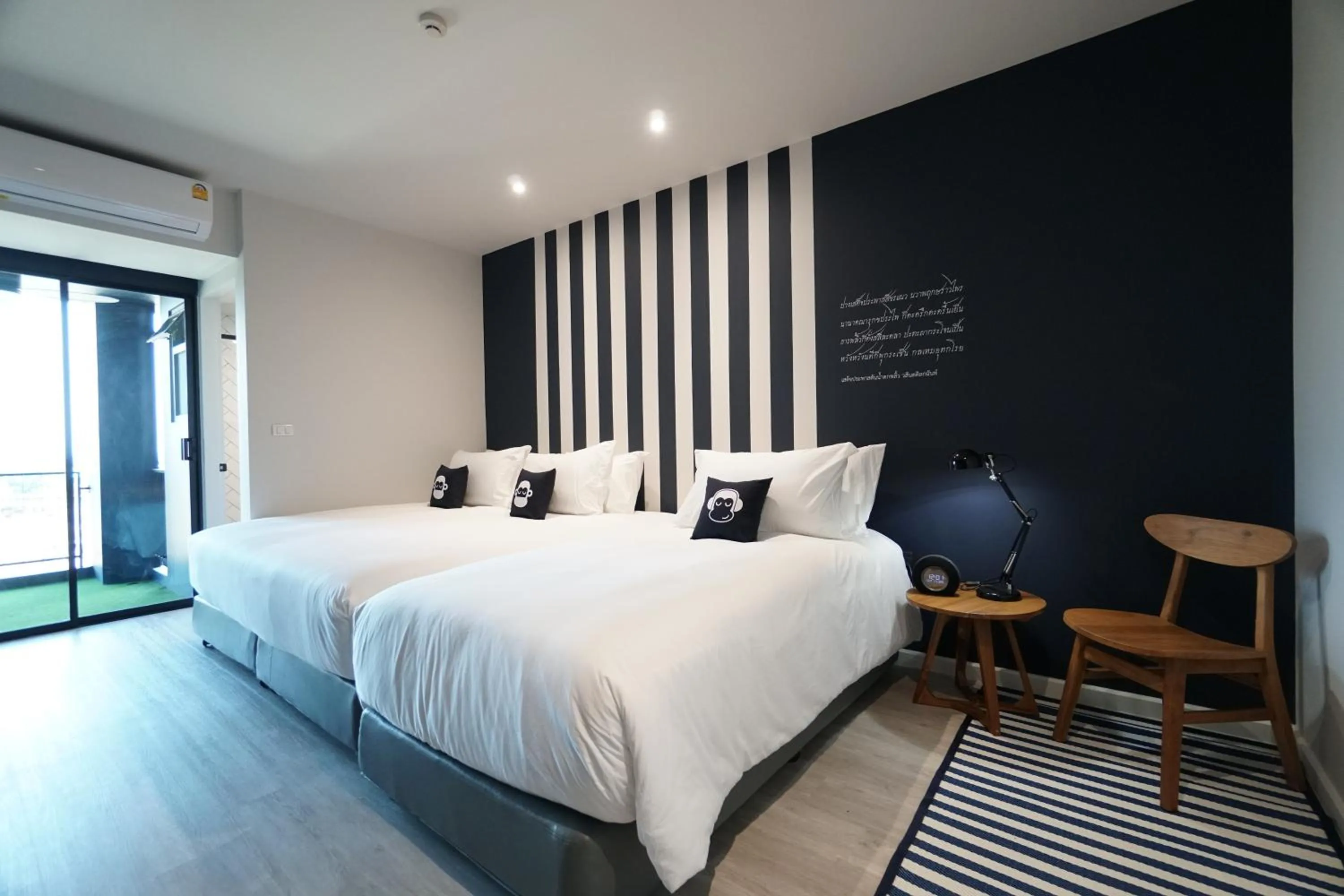 Bedroom, Bed in Blu Monkey Hub and Hotel Chanthaburi