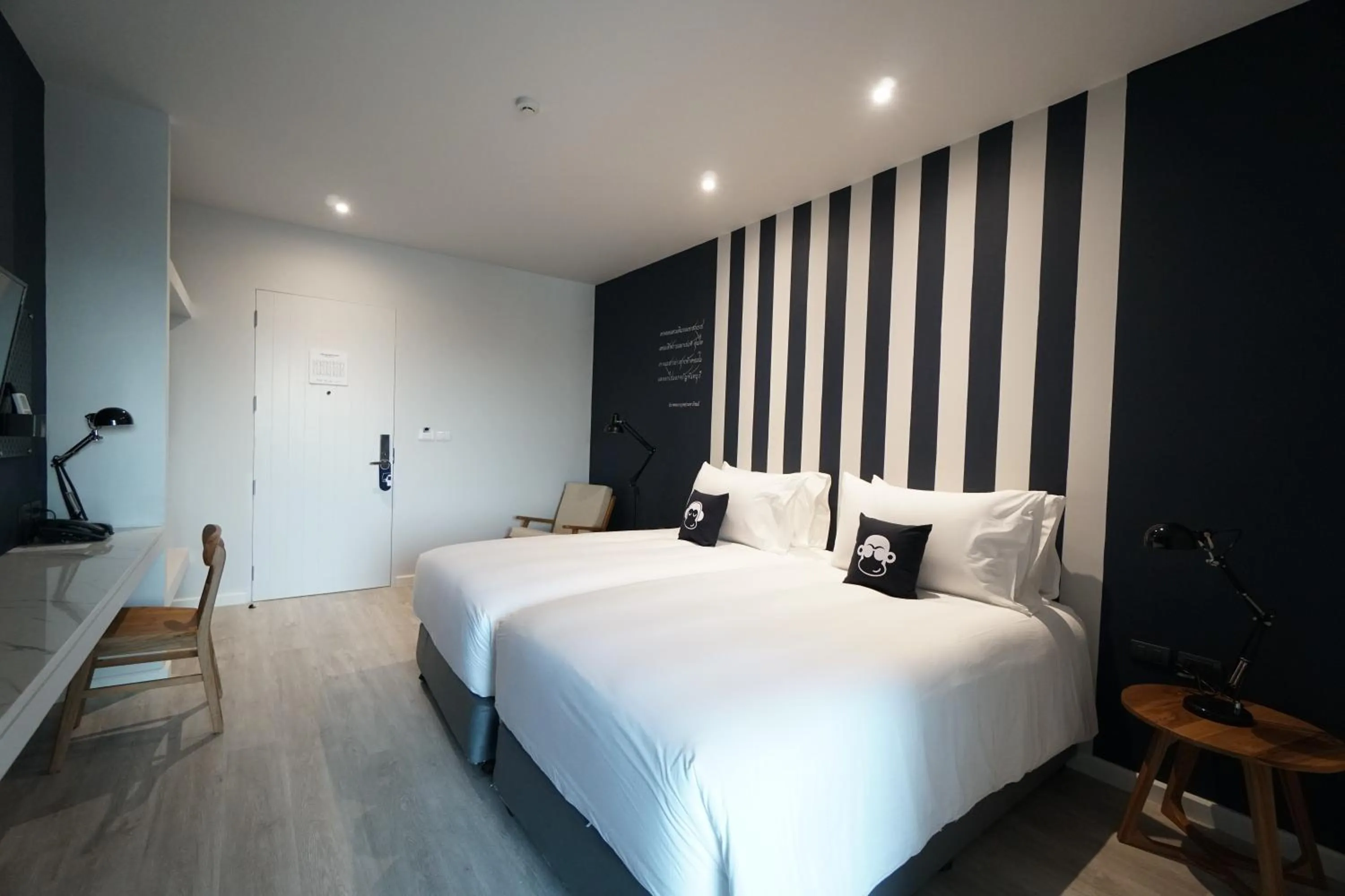 Bedroom, Bed in Blu Monkey Hub and Hotel Chanthaburi