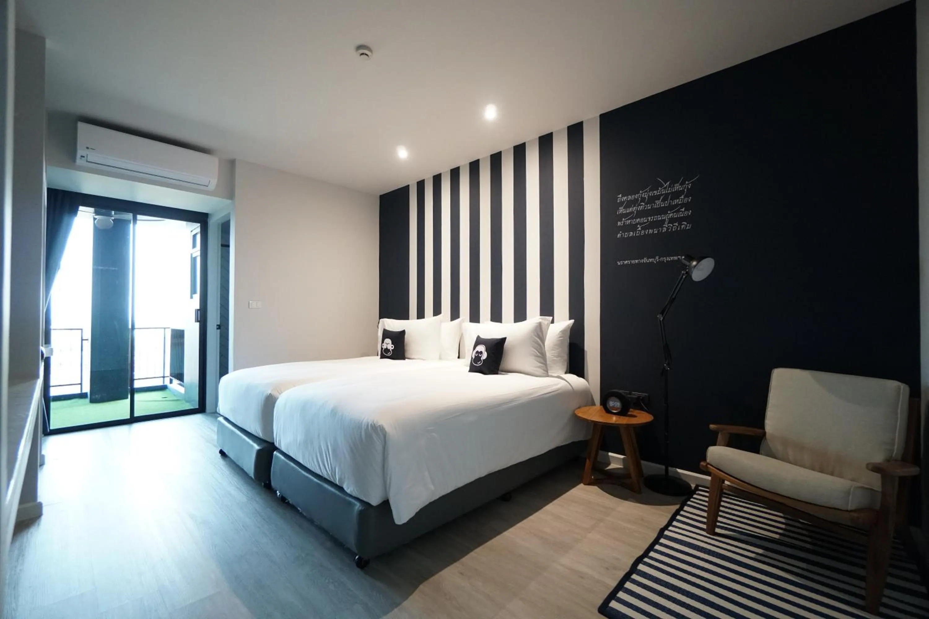 Bedroom, Bed in Blu Monkey Hub and Hotel Chanthaburi