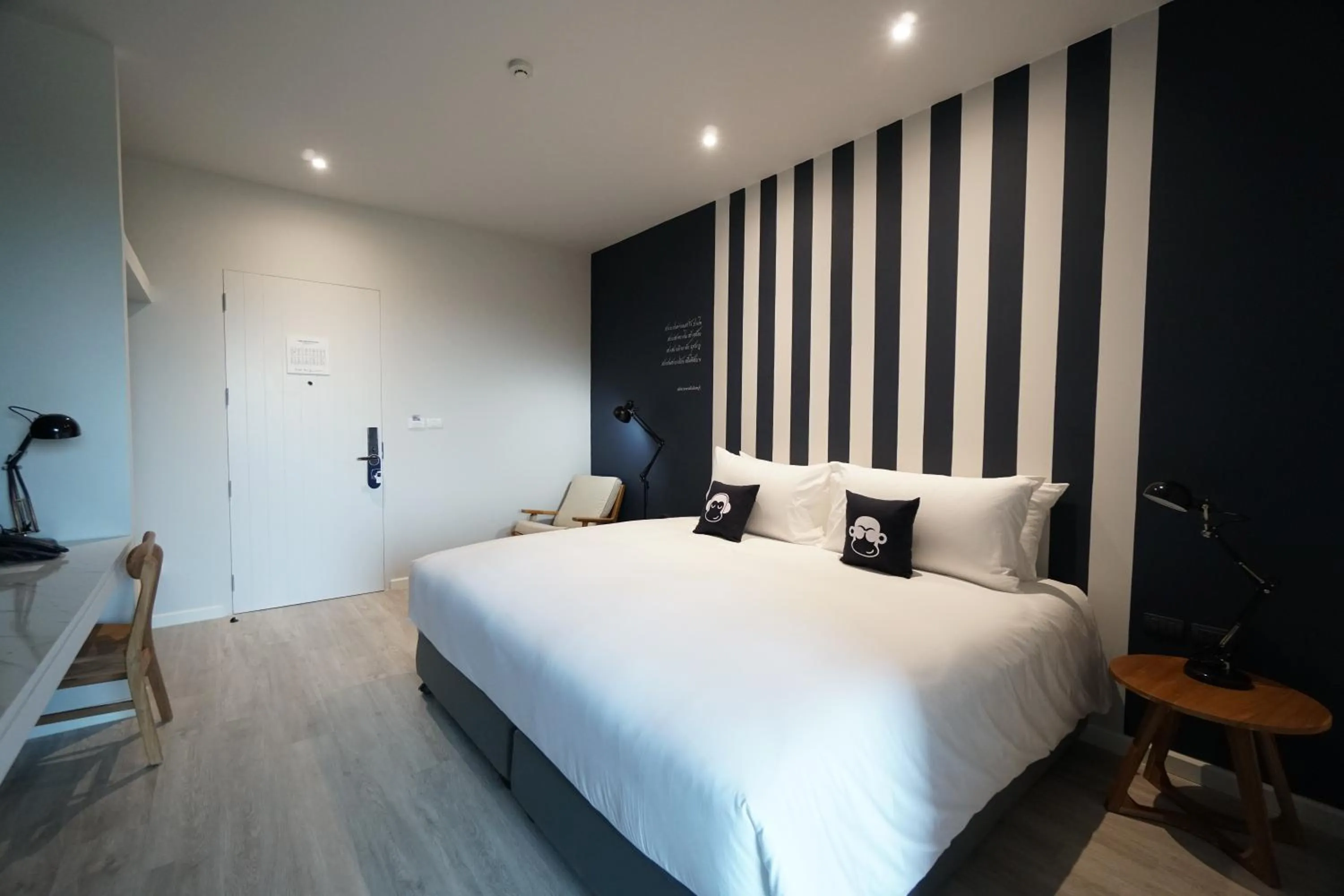 Bedroom, Bed in Blu Monkey Hub and Hotel Chanthaburi