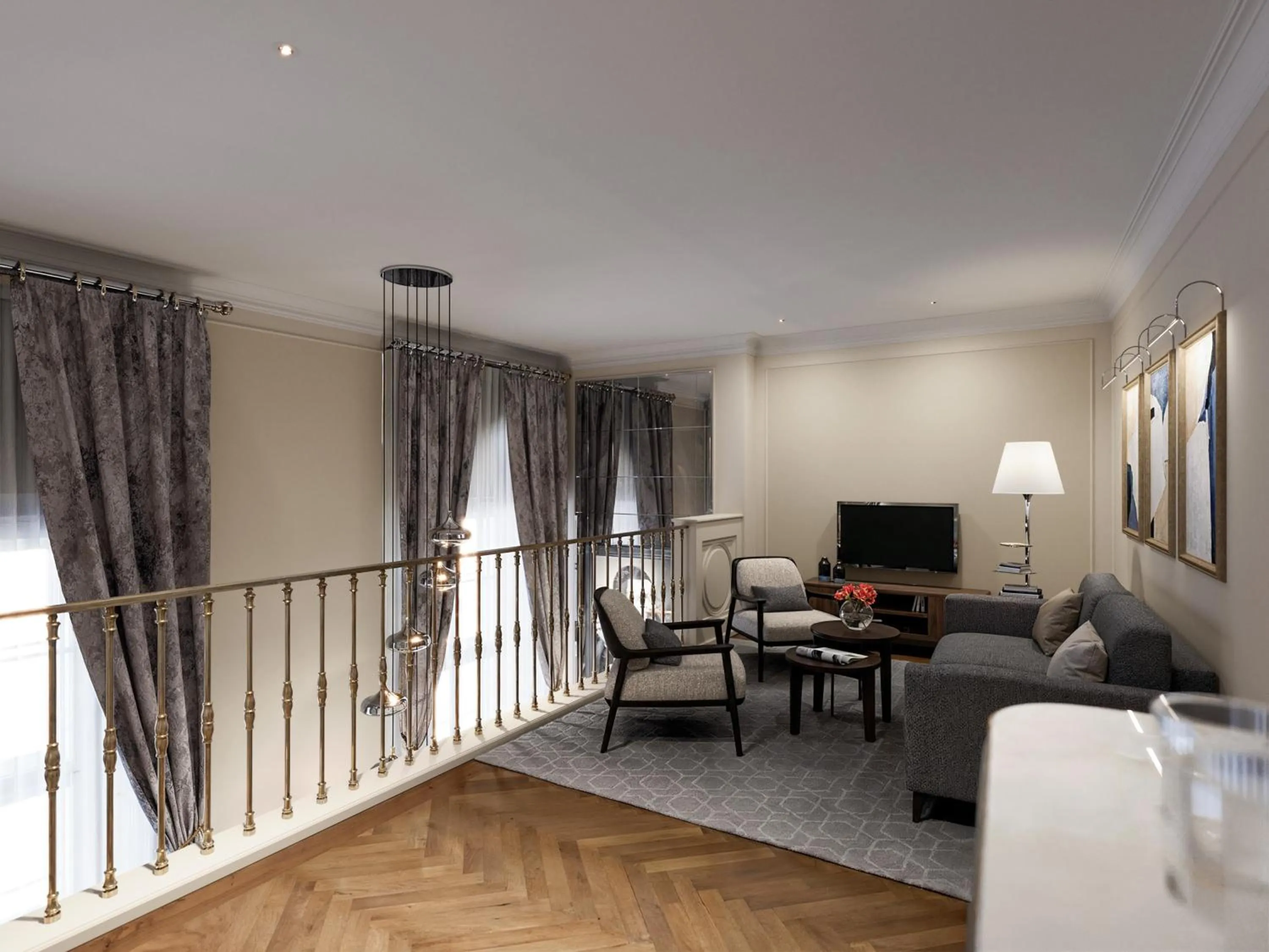 Living room in Palais Coburg Hotel