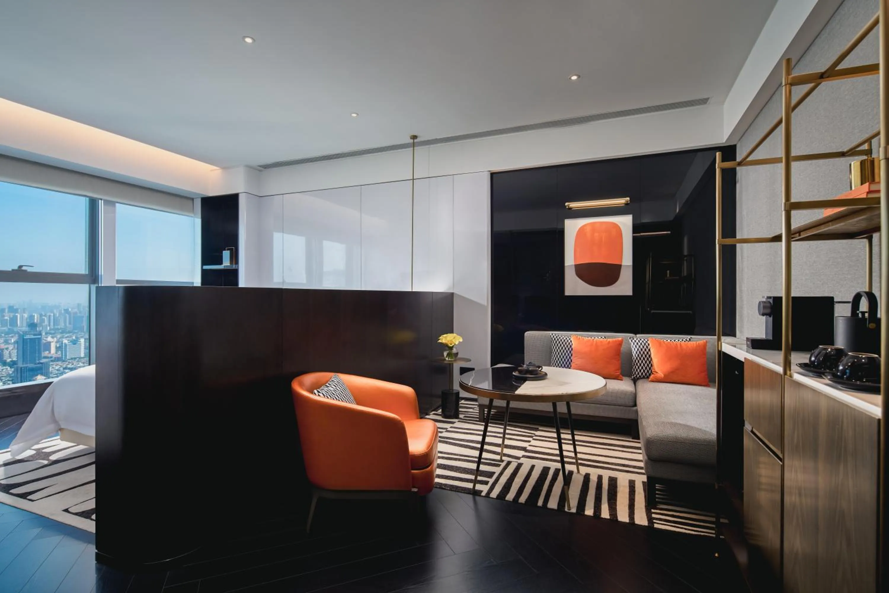 Living room in The Langbo Chengdu, in The Unbound Collection by Hyatt