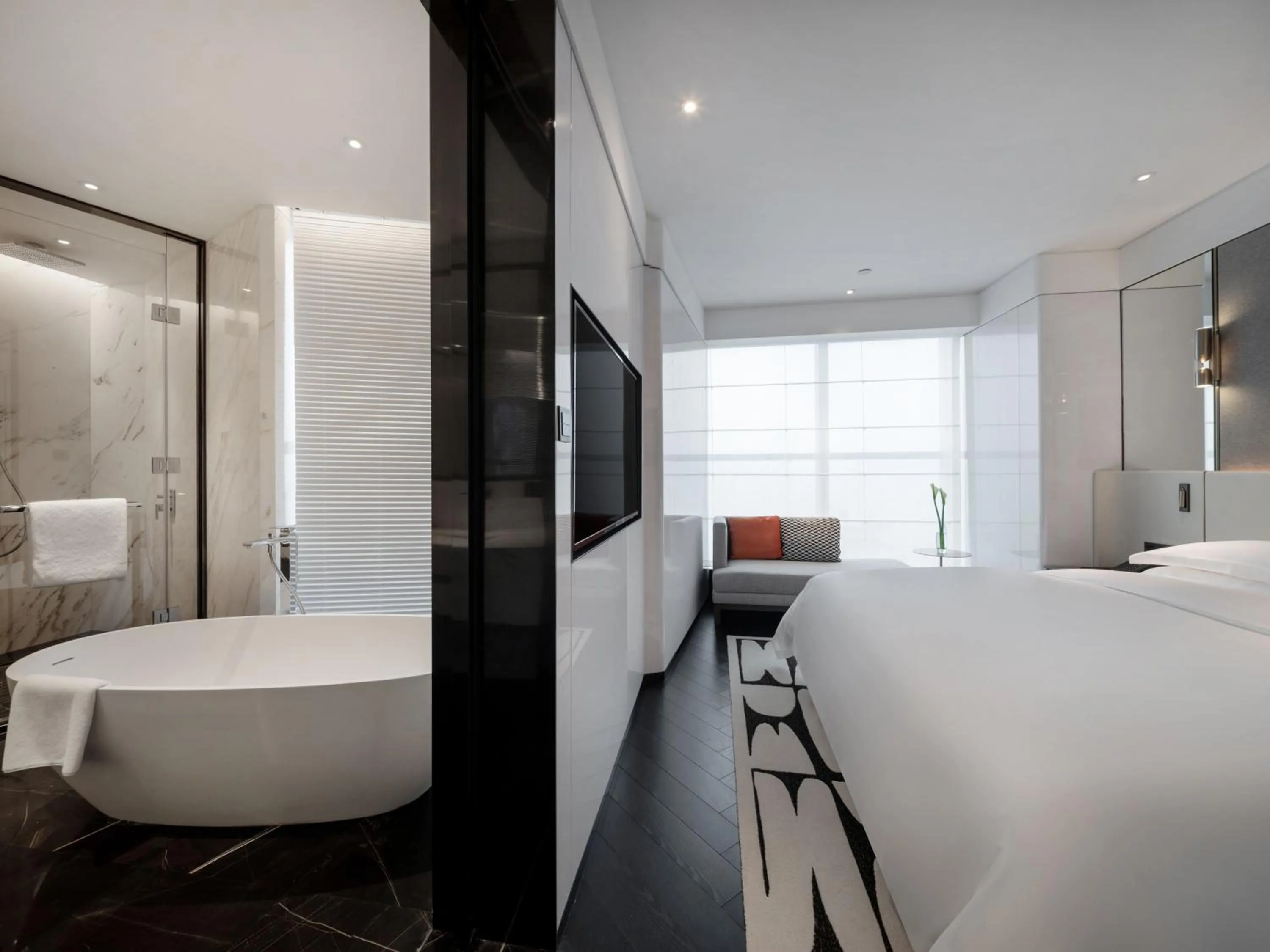 Bed in The Langbo Chengdu, in The Unbound Collection by Hyatt