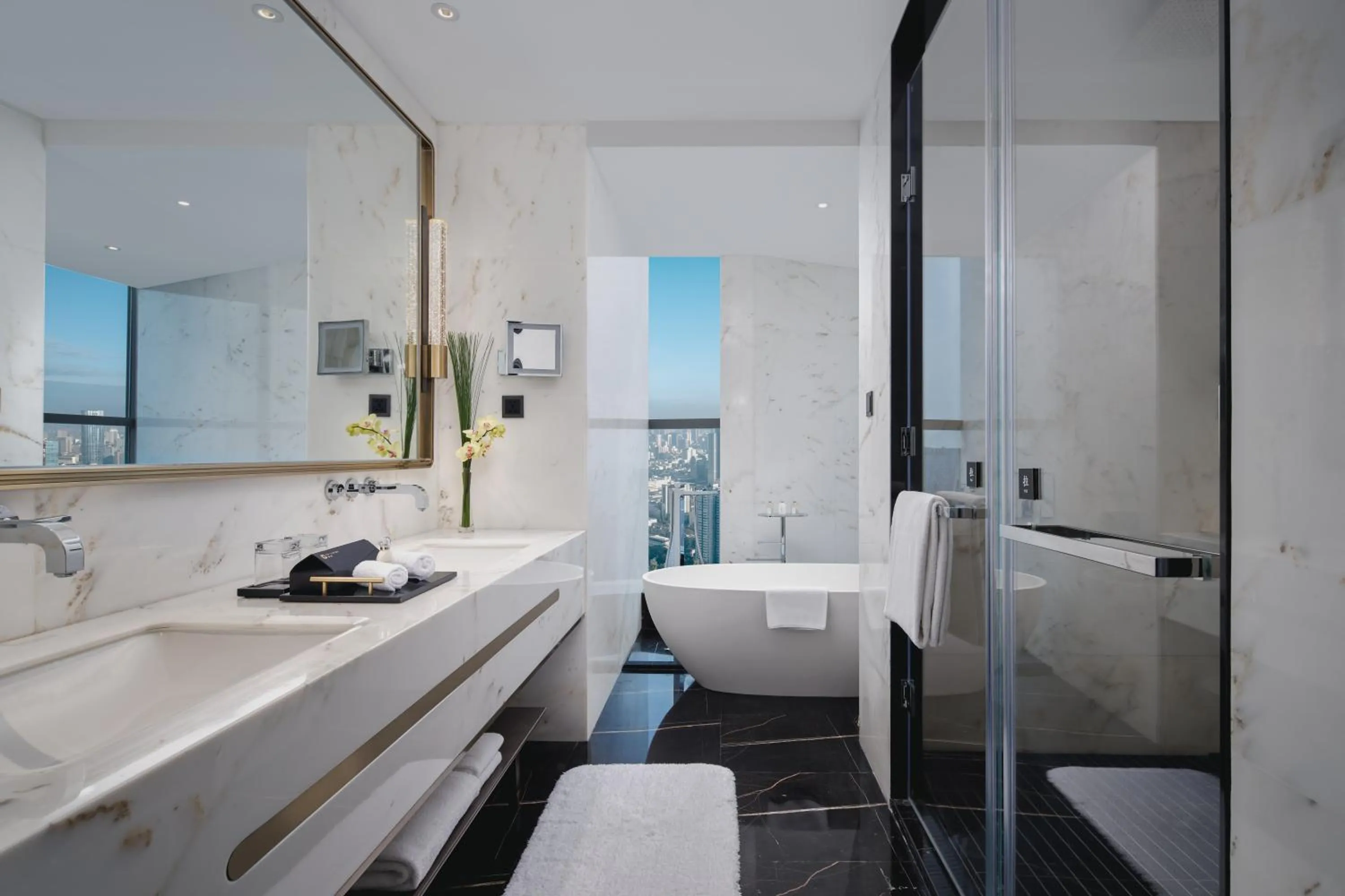 Bathroom in The Langbo Chengdu, in The Unbound Collection by Hyatt