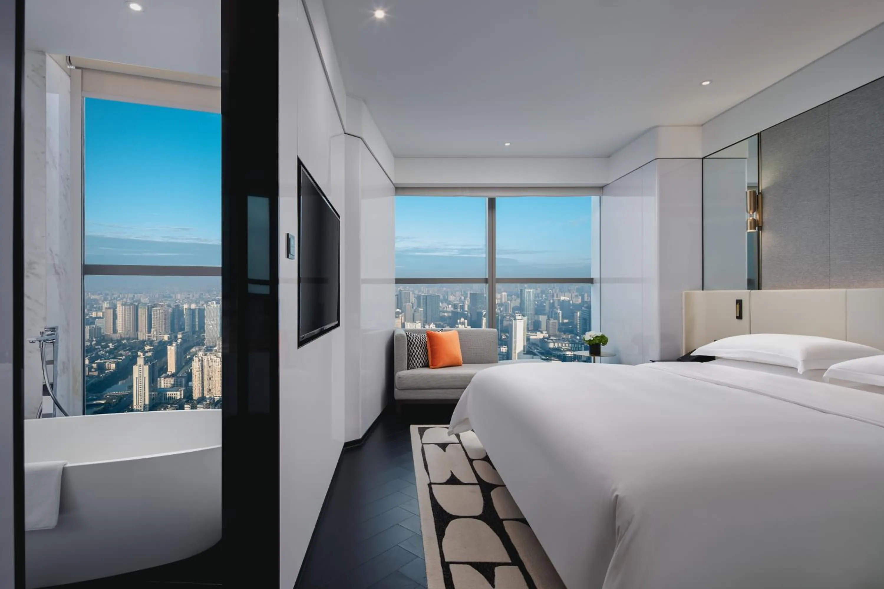 Bedroom, Bed in The Langbo Chengdu, in The Unbound Collection by Hyatt